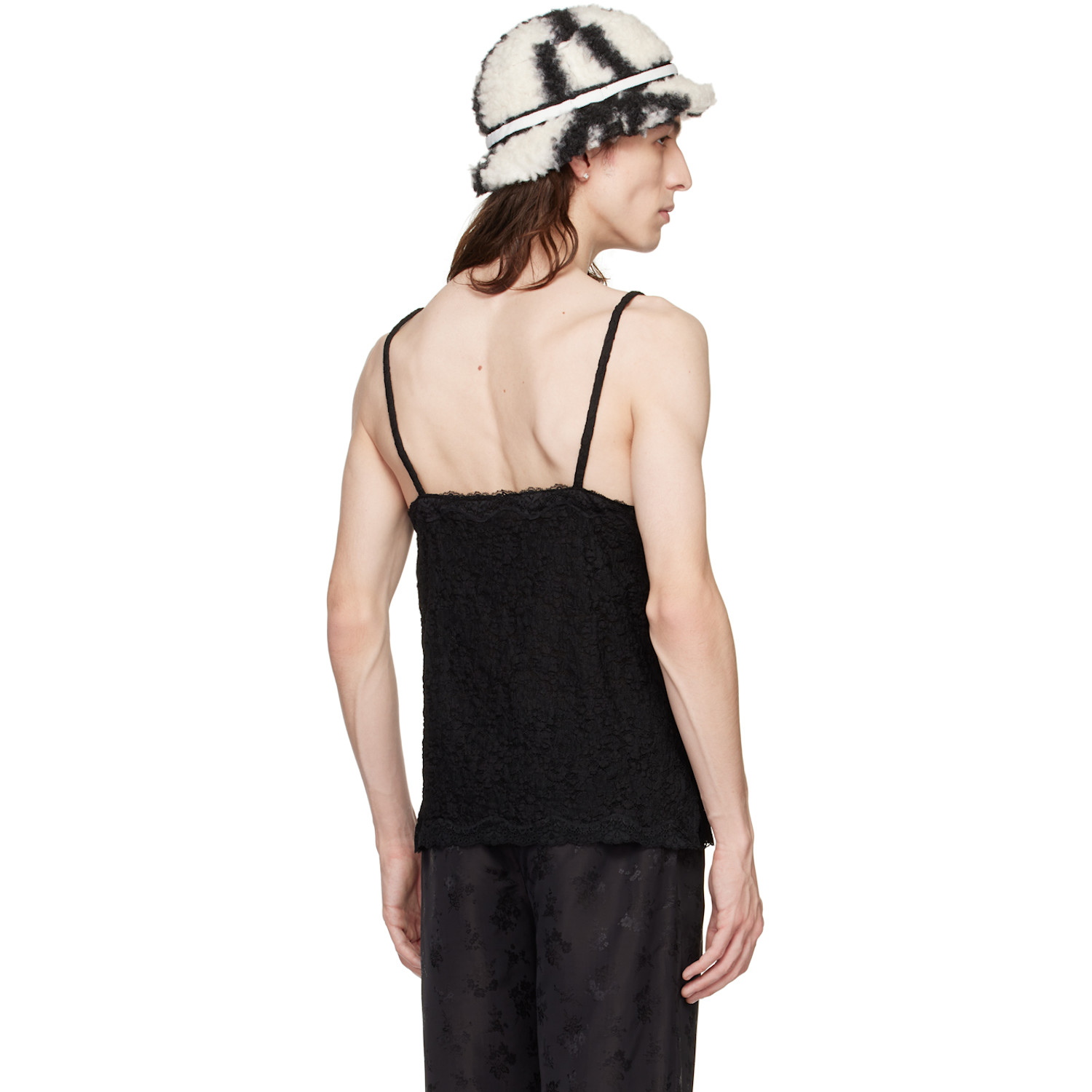  Anna Sui Ssense Exclusive Black Floral Tank Top 