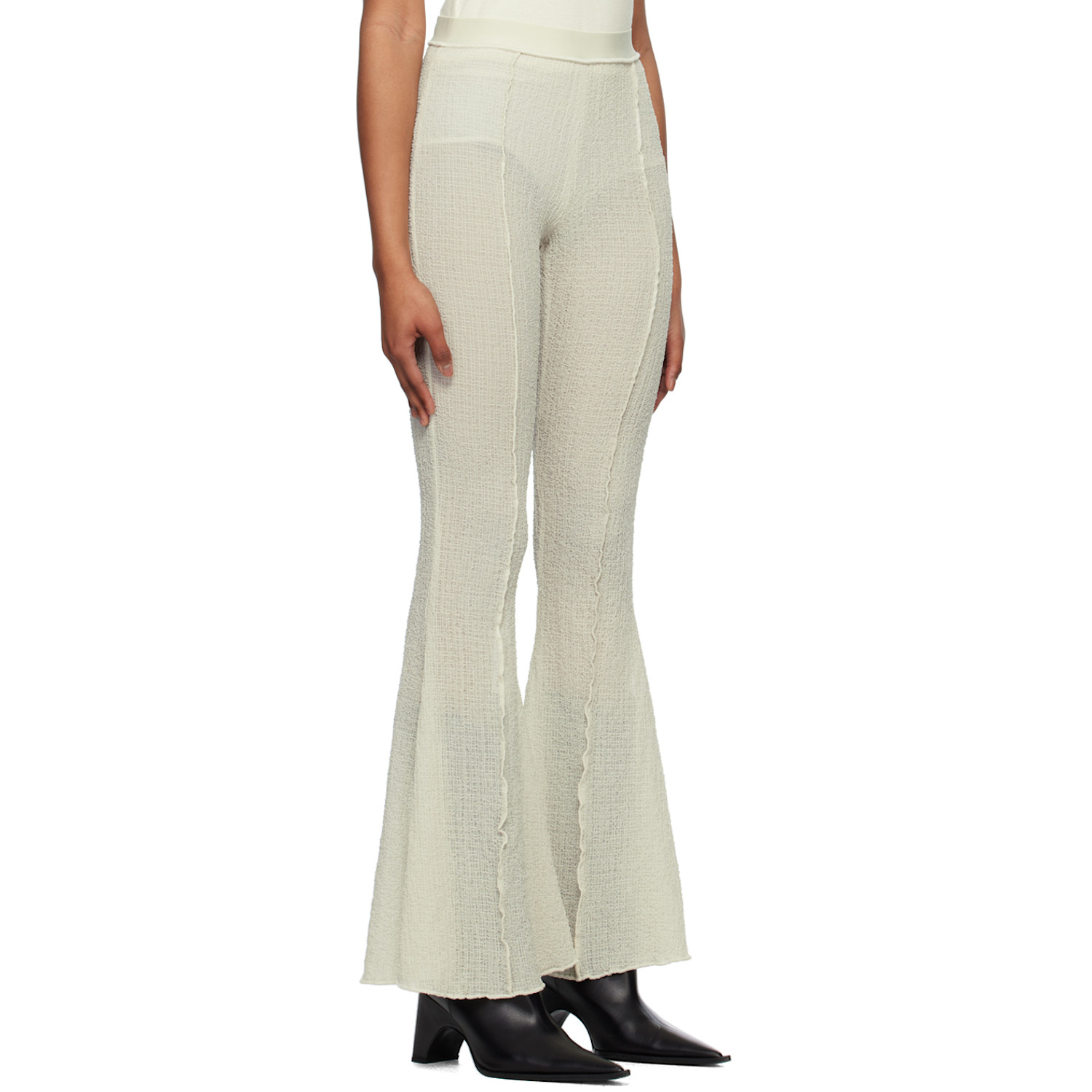  Yuzefi Off-white Flared Trousers 