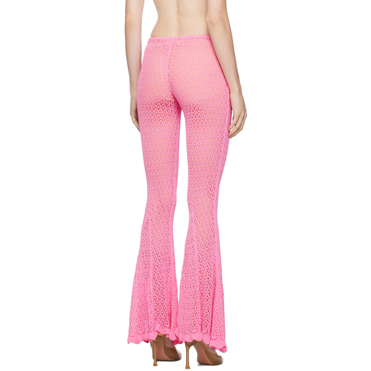  Blumarine Pink Flared Trousers 