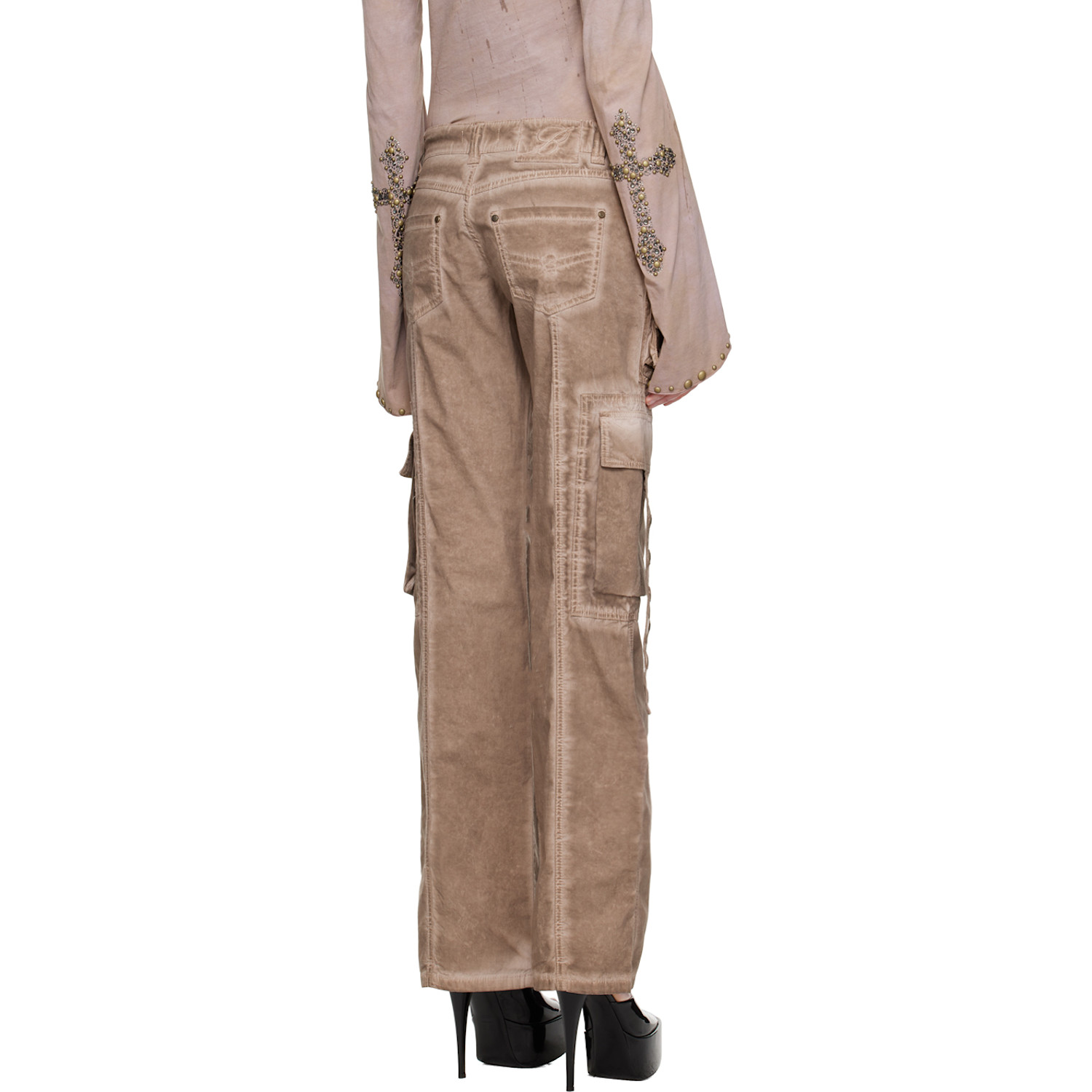  Blumarine Brown Eyelet Trousers 