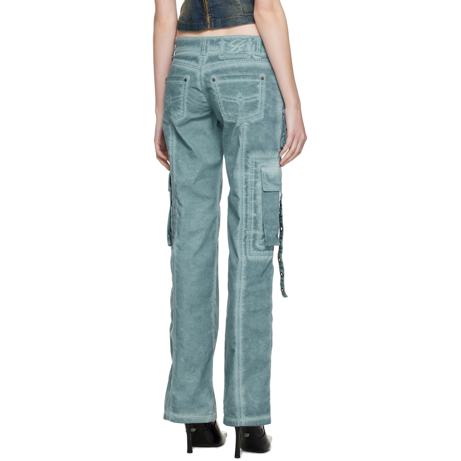  Blumarine Blue Eyelet Trousers 