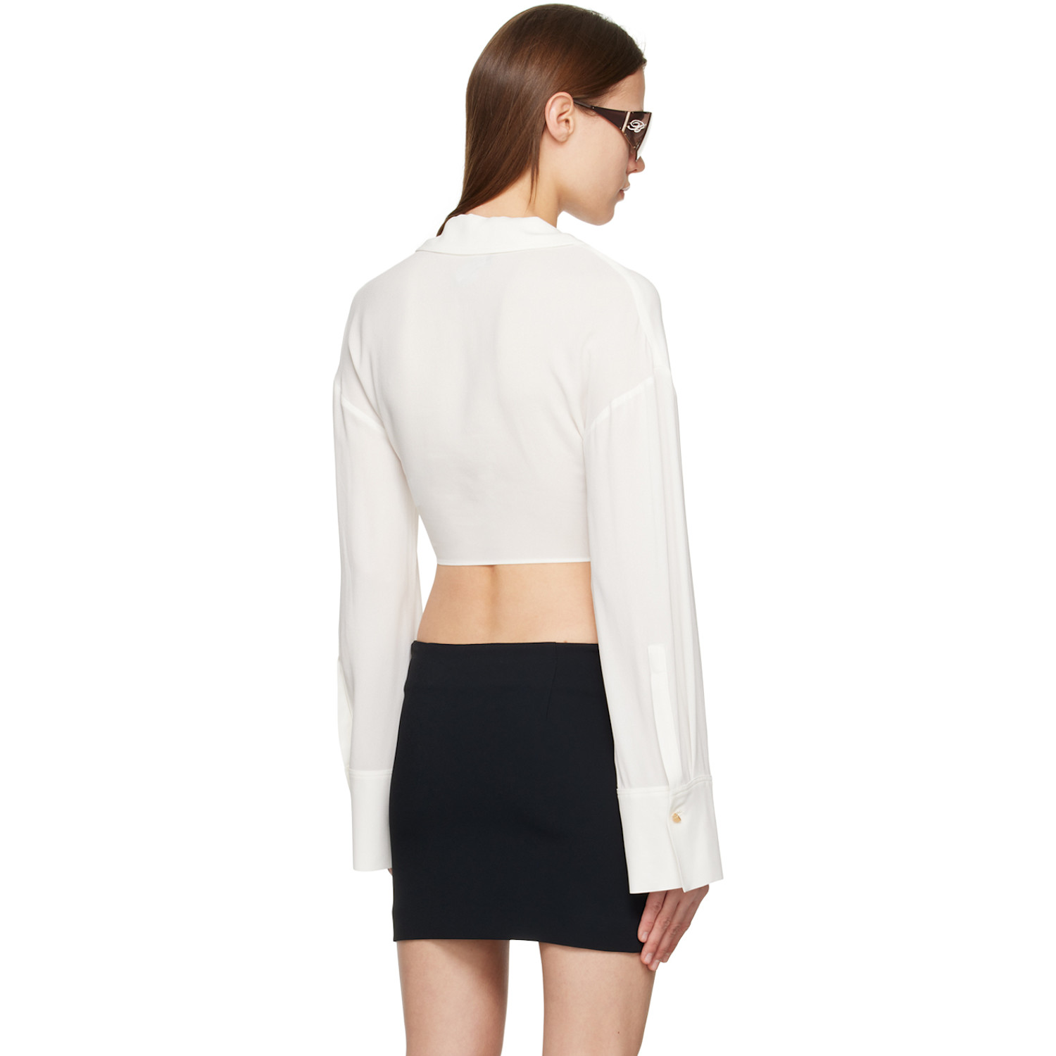  Blumarine White Twisted Shirt 