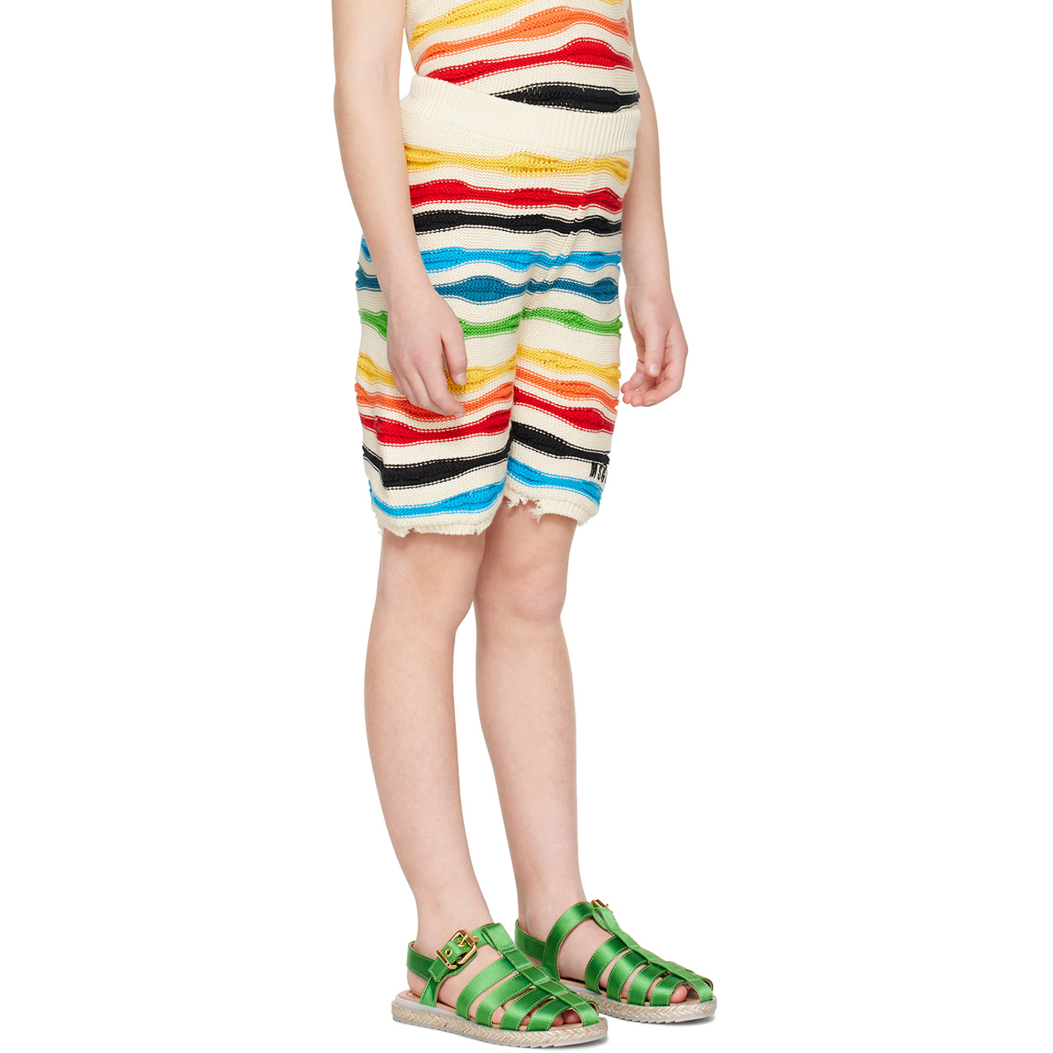 Msgm Kids Kids Multicolor Striped Shorts 