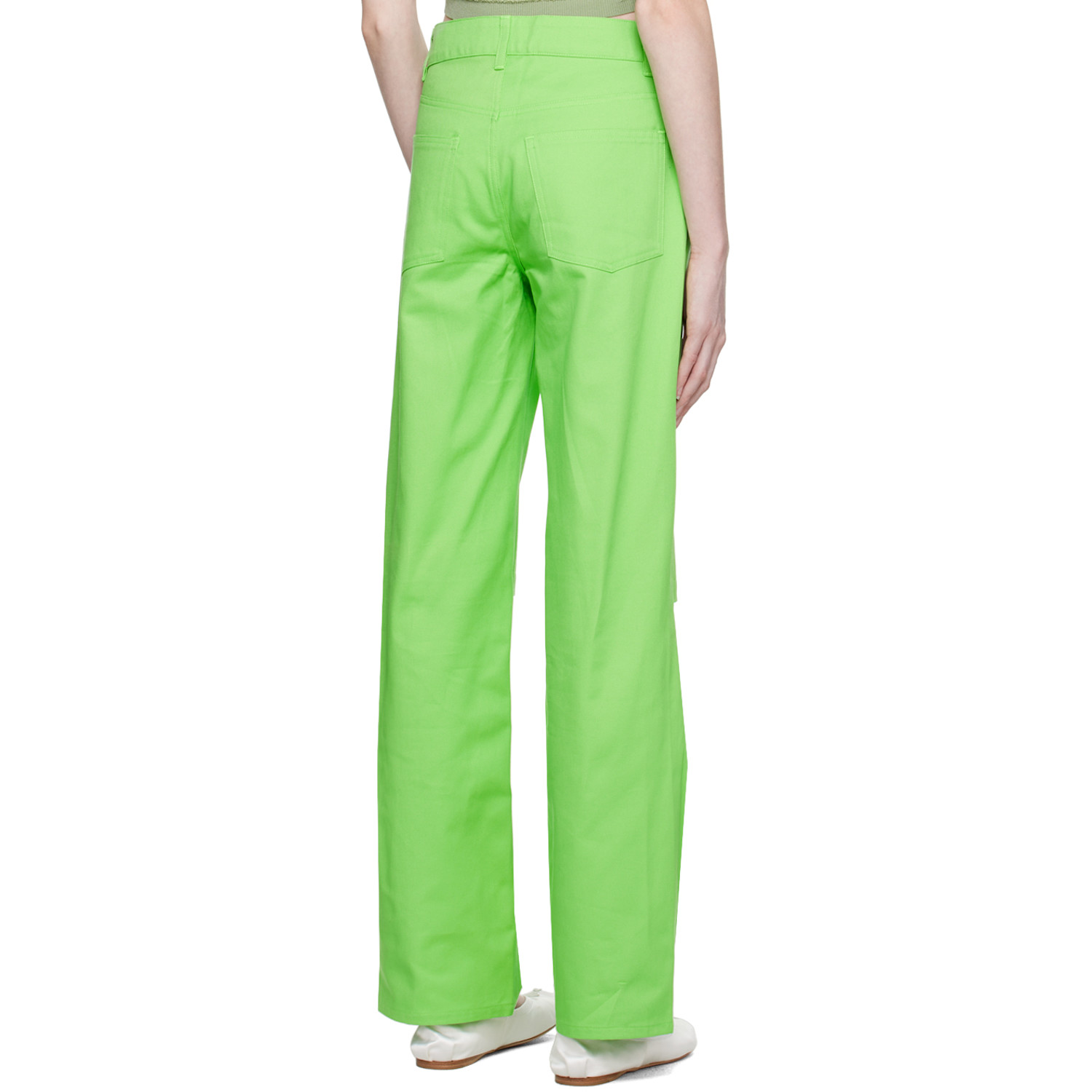  Kkco Green Slit Trousers 