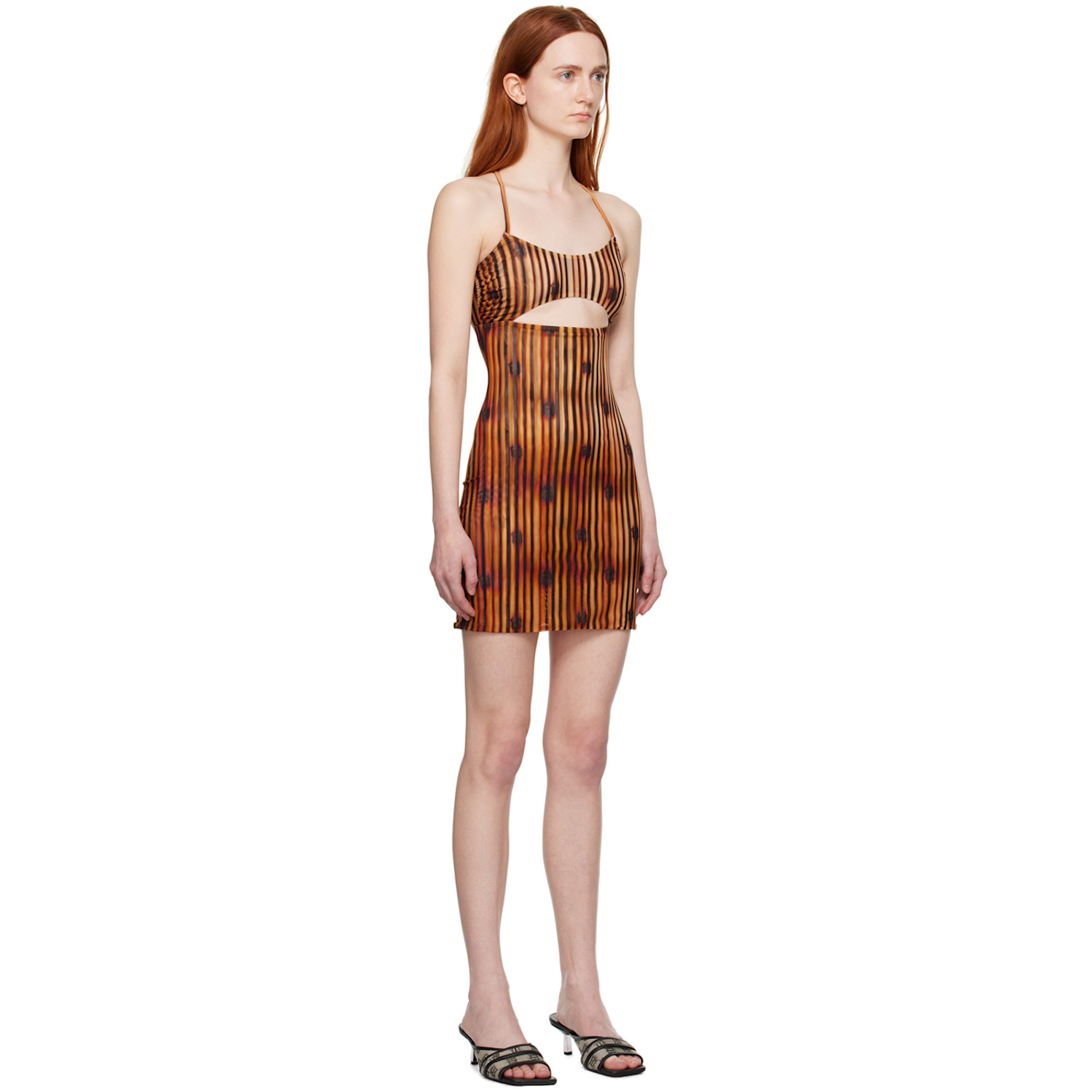  Misbhv Orange Grunge Minidress 