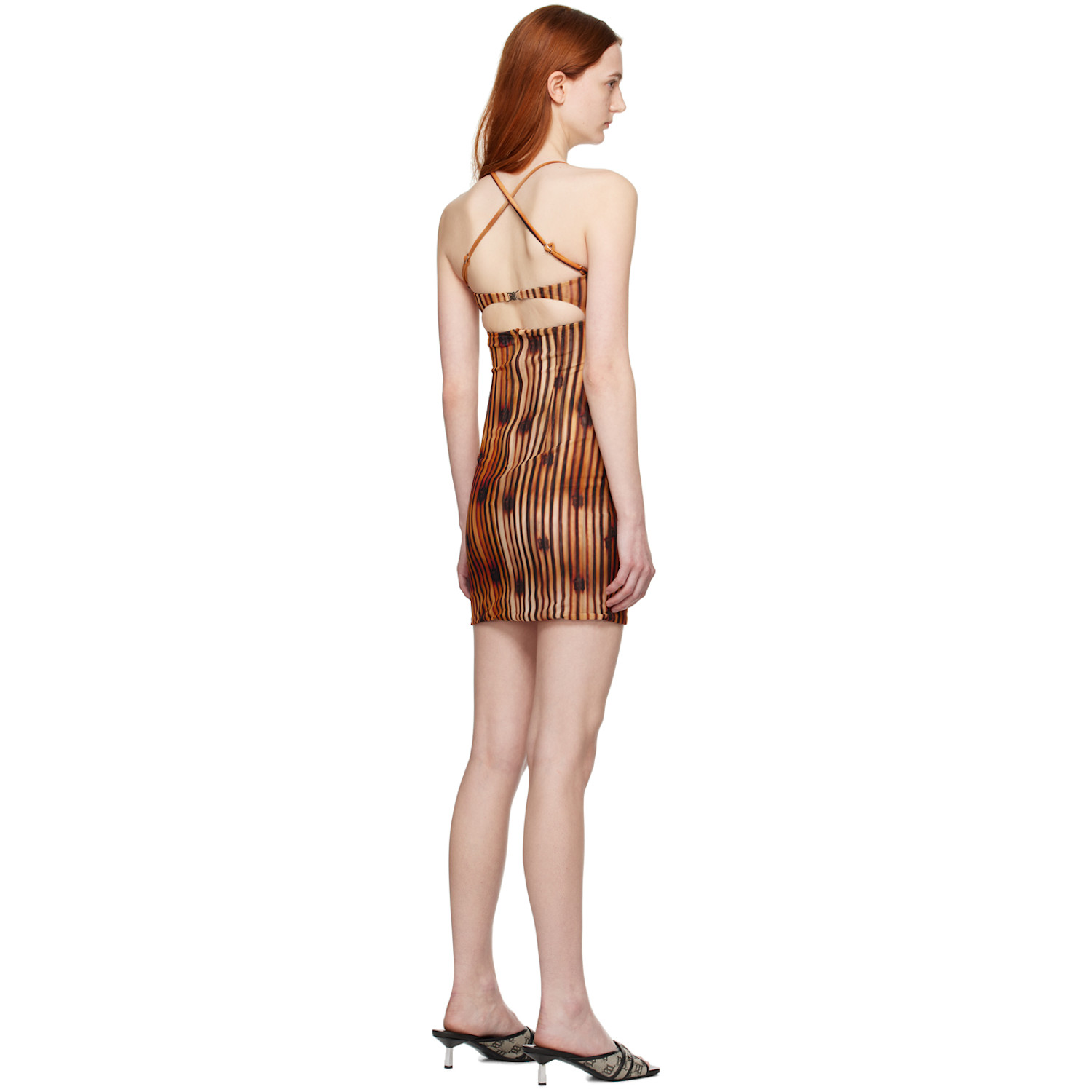  Misbhv Orange Grunge Minidress 