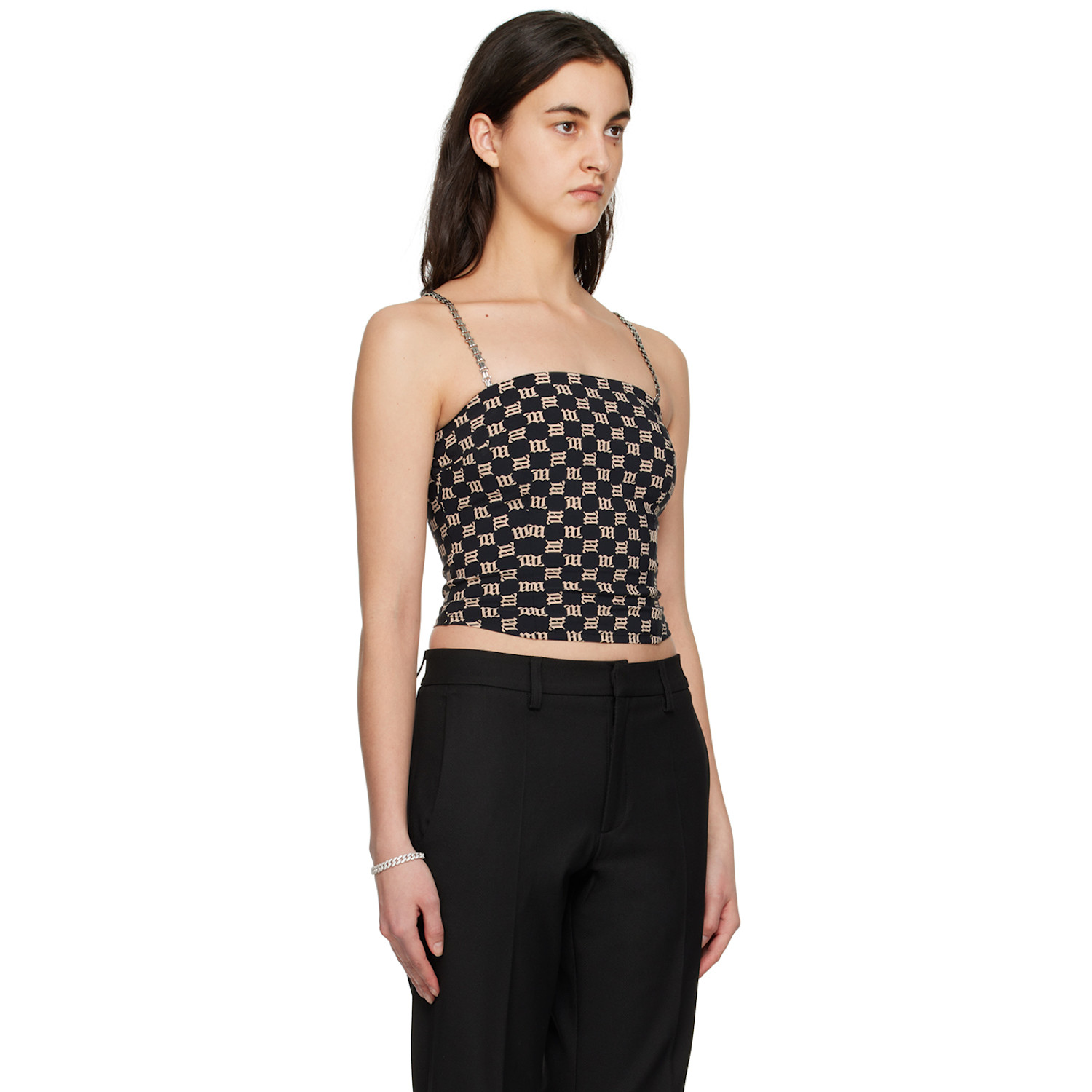  Misbhv Black Monogram Tank Top 