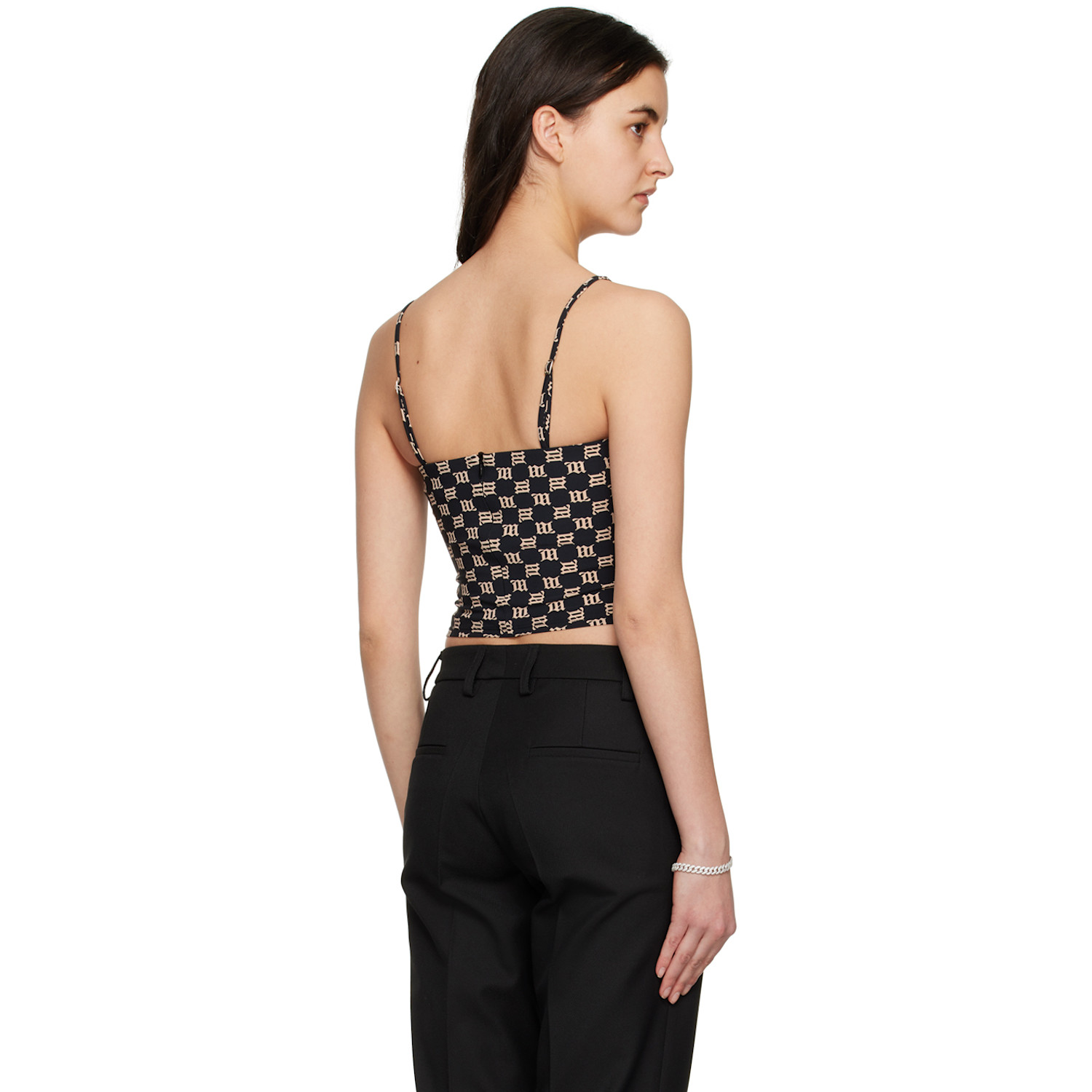  Misbhv Black Monogram Tank Top 