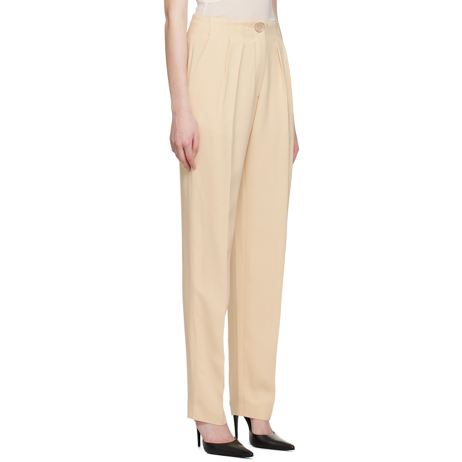  Maiden Name Beige Lila Trousers 