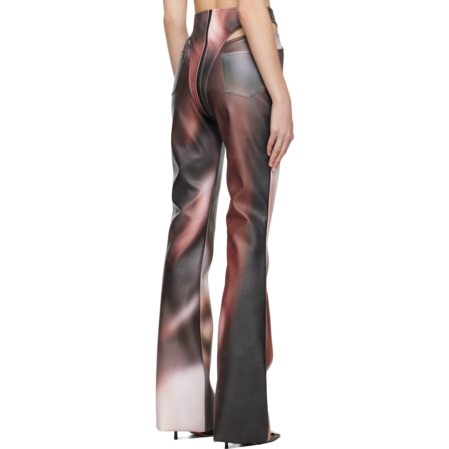  Puppets And Puppets Multicolour Cutout Faux-leather Trousers 
