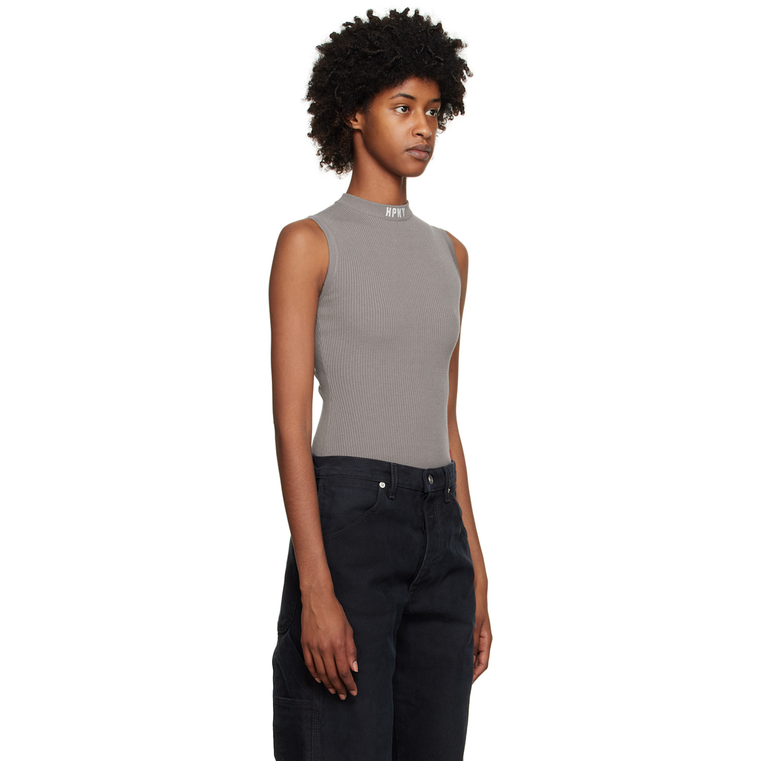  Heron Preston Gray 'hpny' Bodysuit 