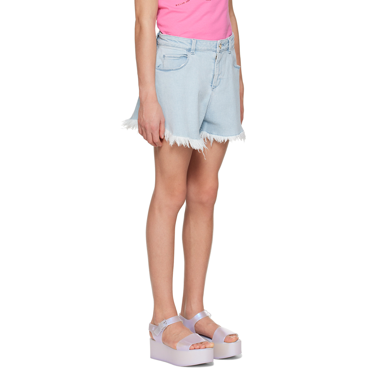  Miss Blumarine Kids Blue Printed Shorts 