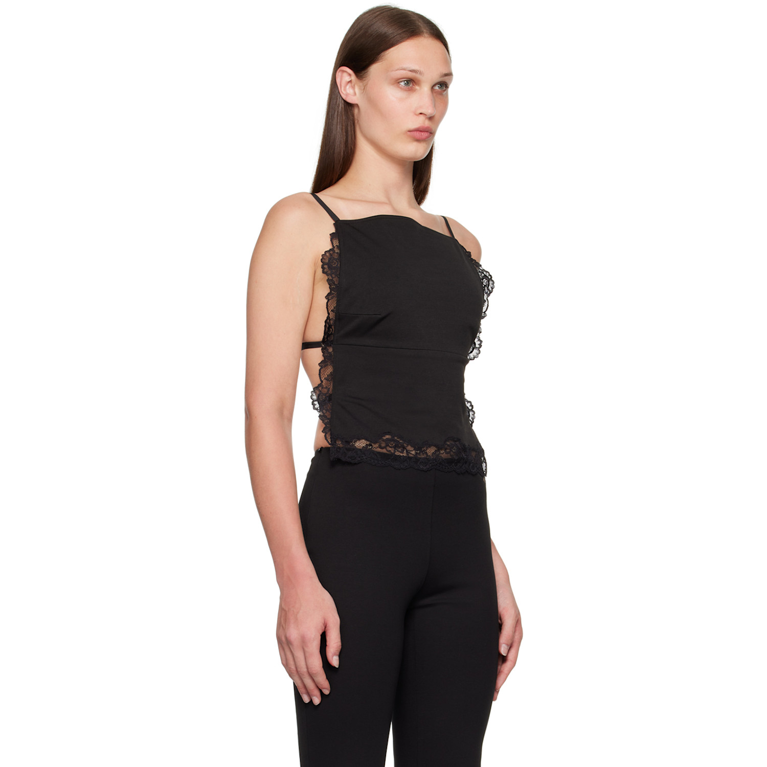  Vaillant Black Square Neck Tank Top 