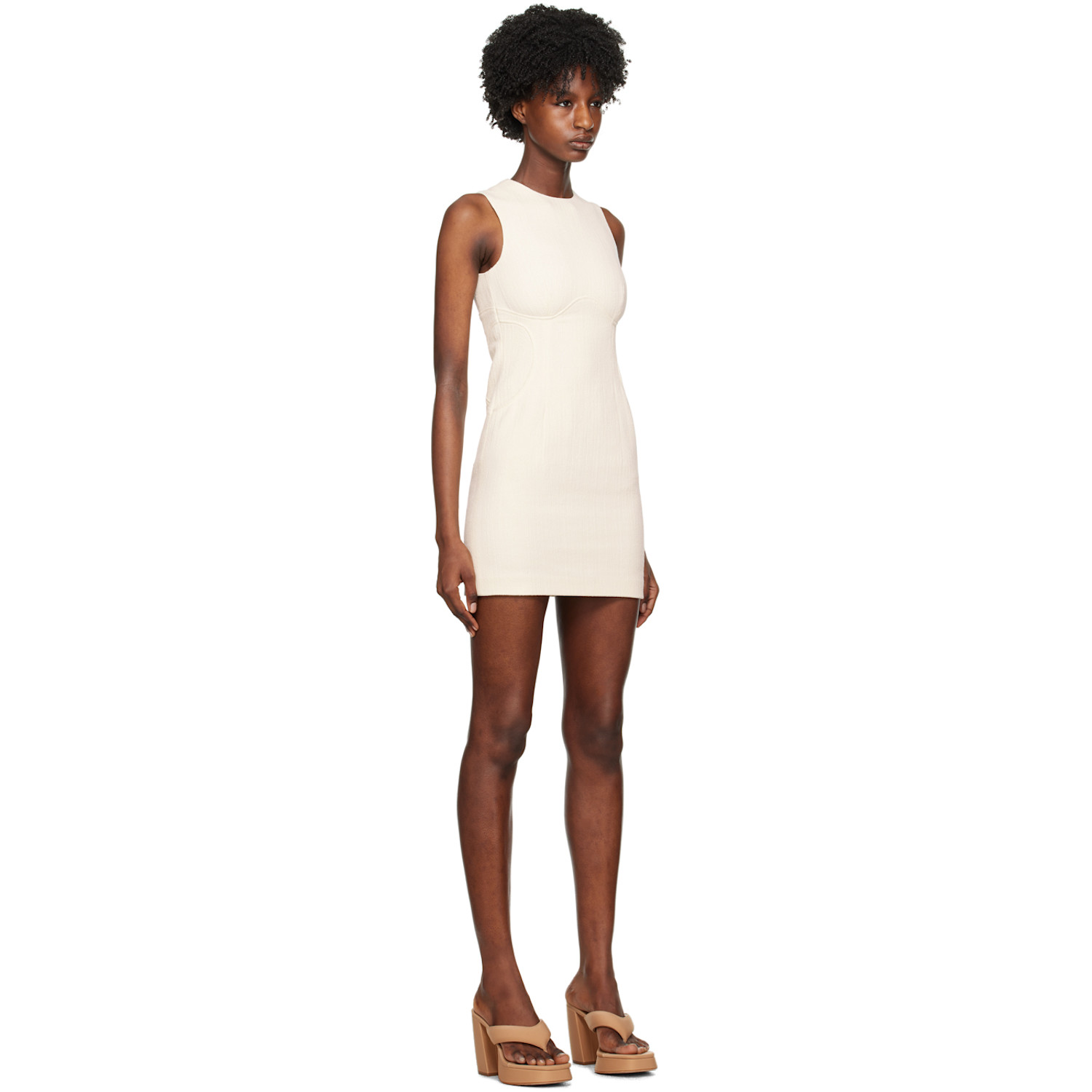 Remain Birger Christensen Off-white Round Neck Midi Dress 