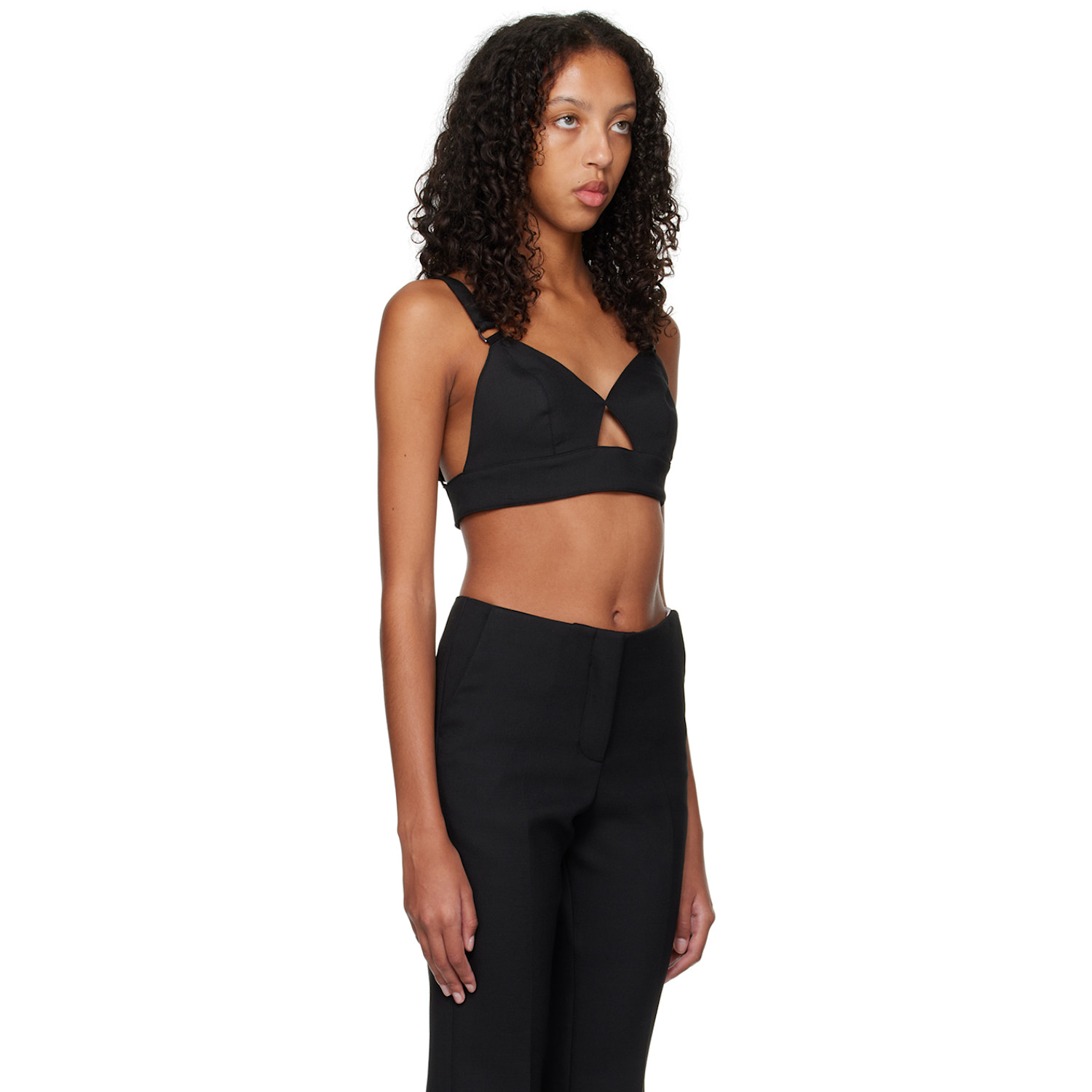  Remain Birger Christensen Black Boucle Bra 