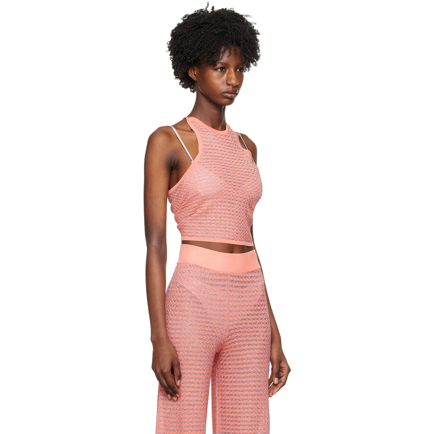 Remain Birger Christensen Orange Self-tie Tank Top 