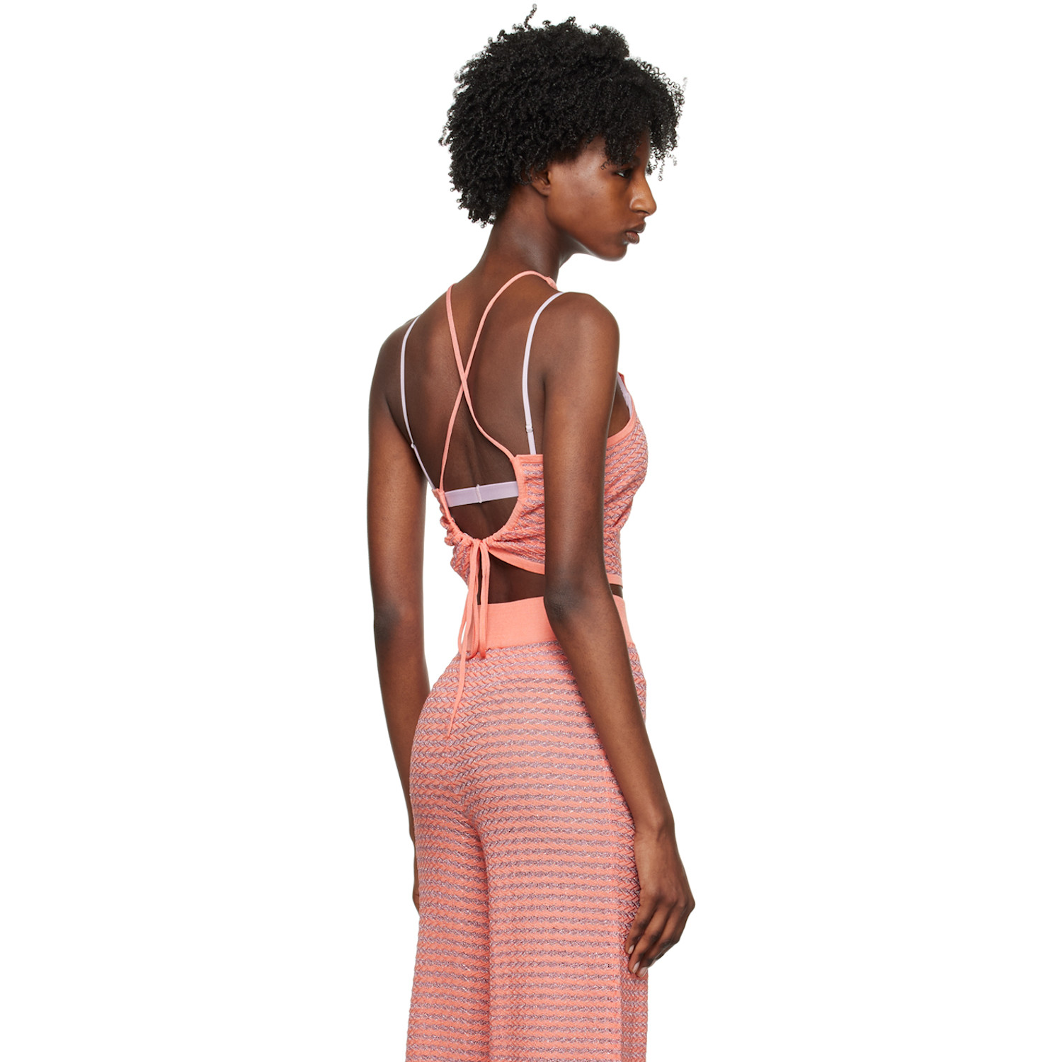 Remain Birger Christensen Orange Self-tie Tank Top 
