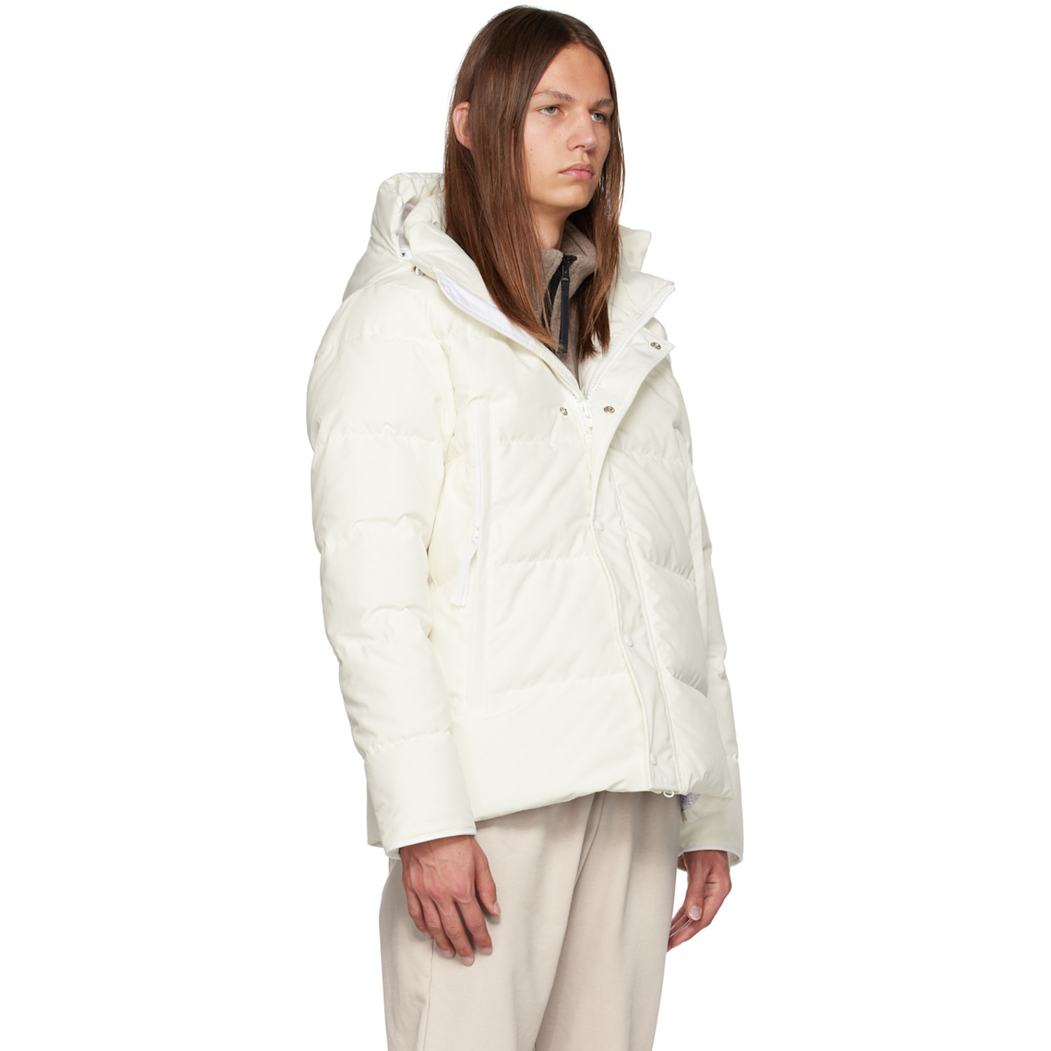  Canada Goose White Humanature Wyndham Down Jacket 