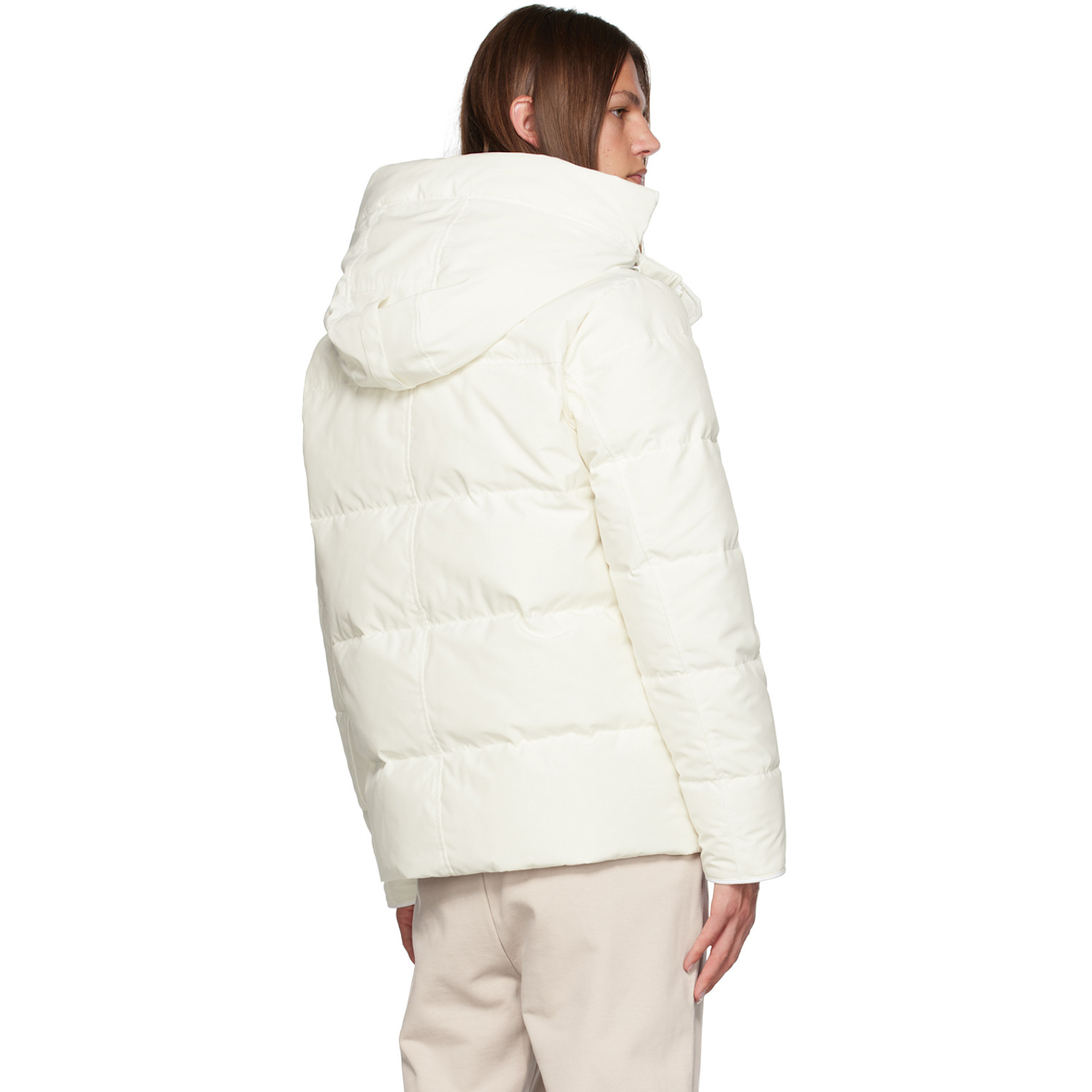  Canada Goose White Humanature Wyndham Down Jacket 