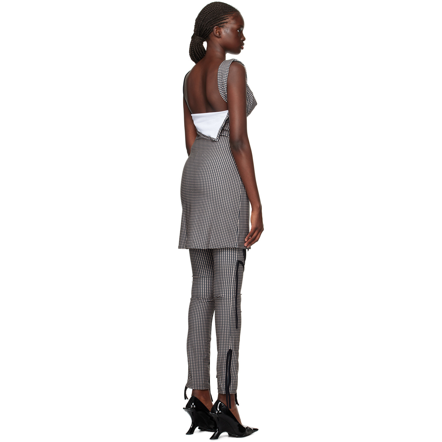  Ottolinger Black & White Plaid Minidress 