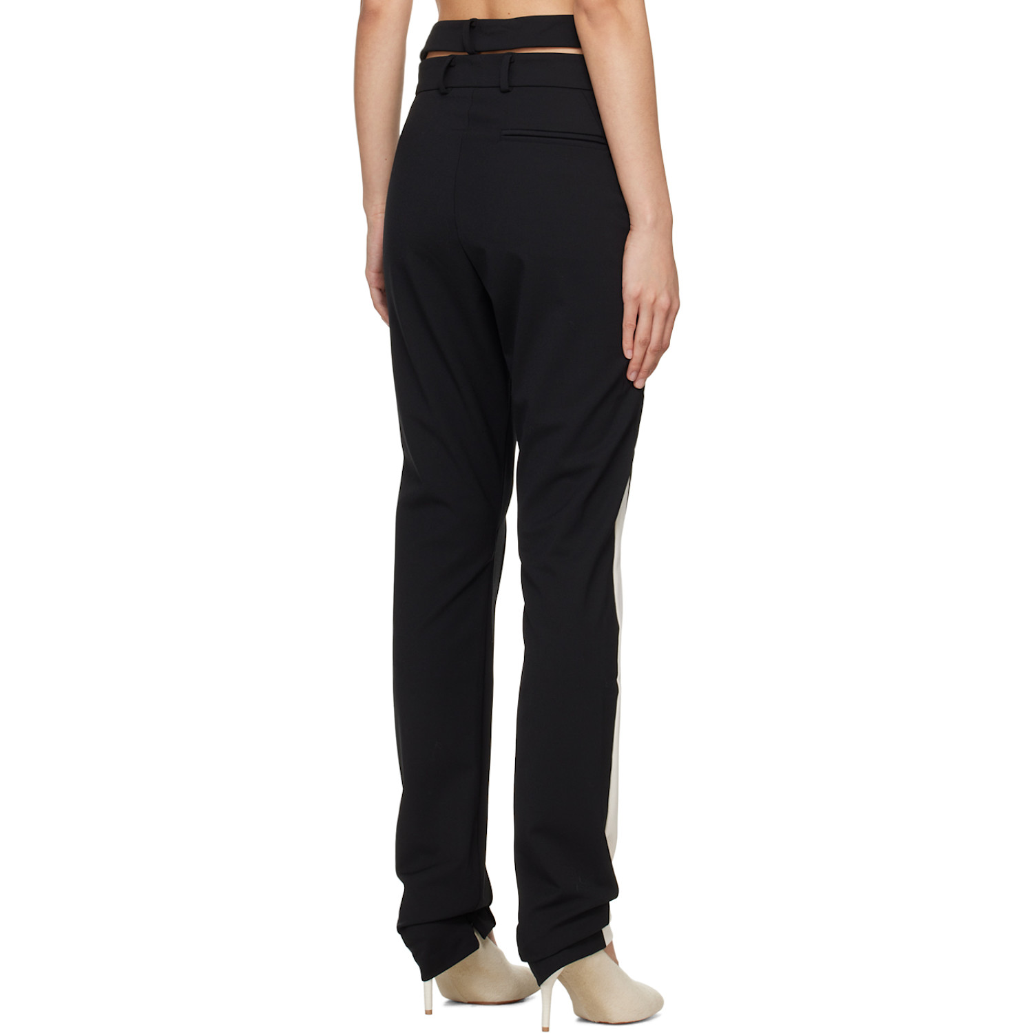  Ottolinger Black Asymmetric Trousers 