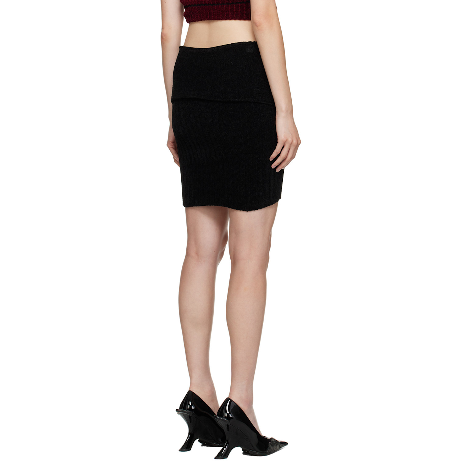  Ottolinger Black Self-tie Miniskirt 