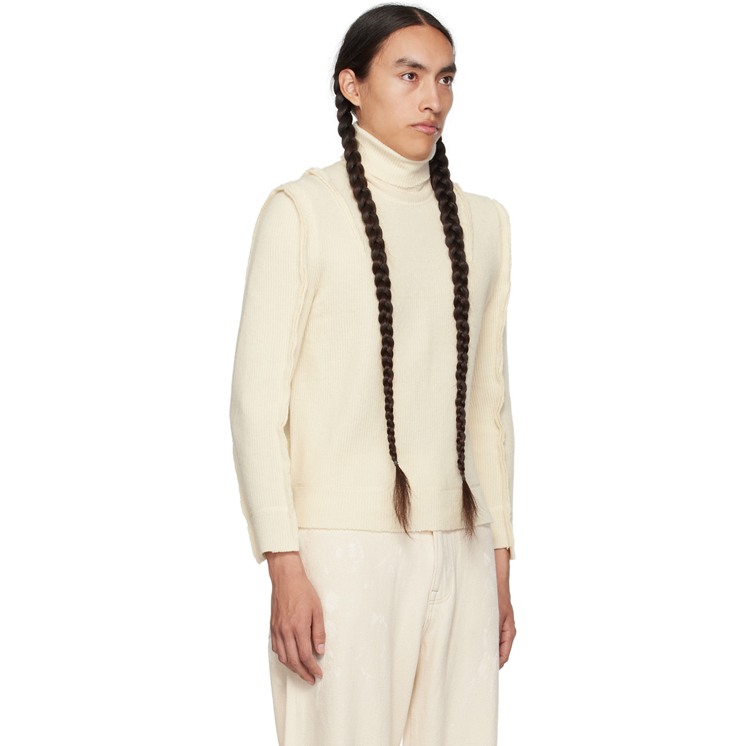  R13 Off-white Flat Sleeve Turtleneck 