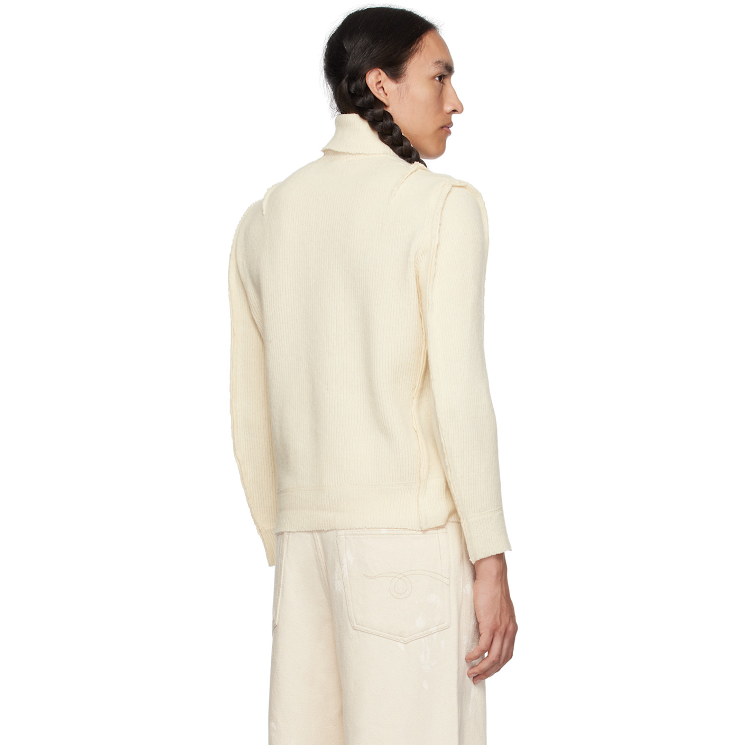  R13 Off-white Flat Sleeve Turtleneck 