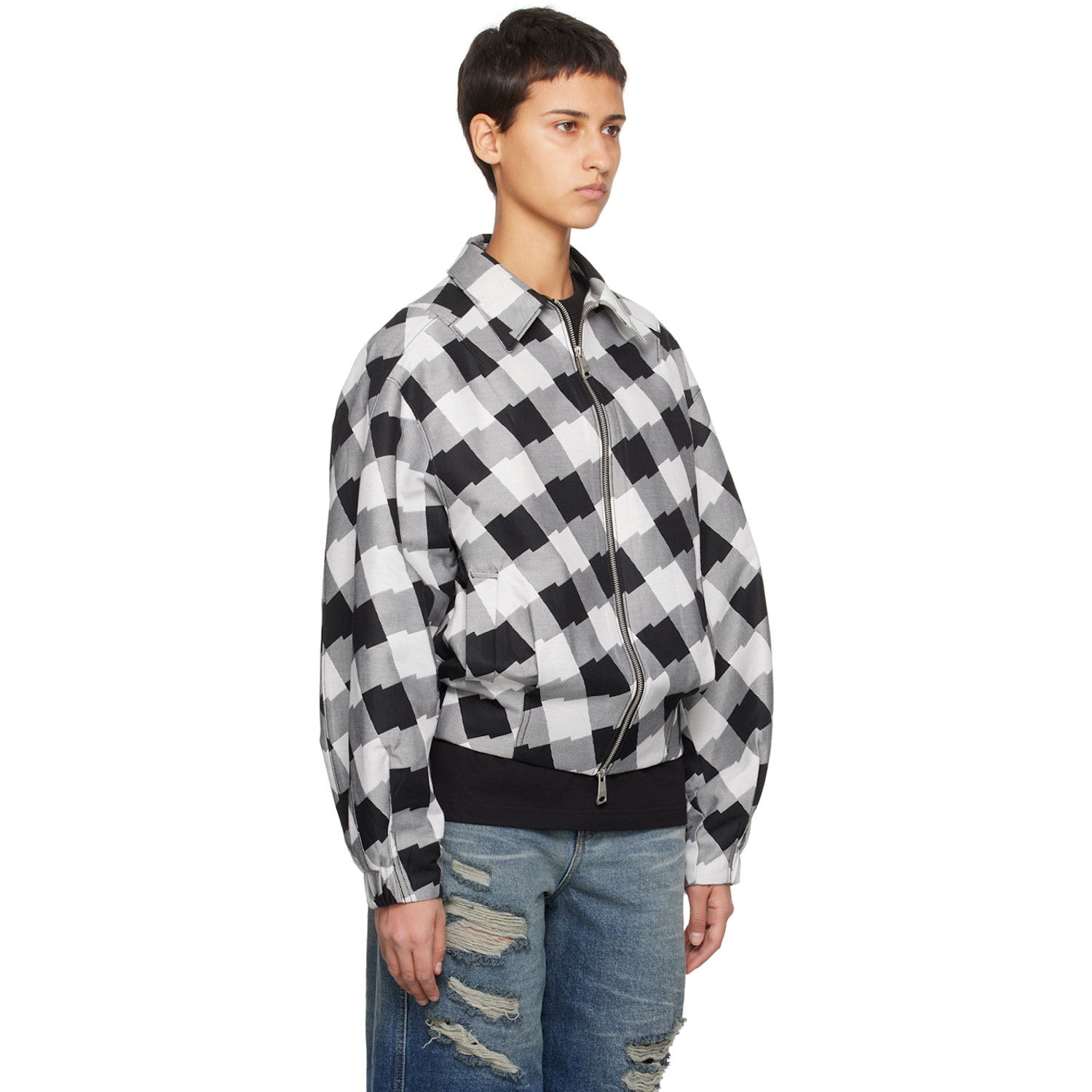  Ader Error White Check Jacket 