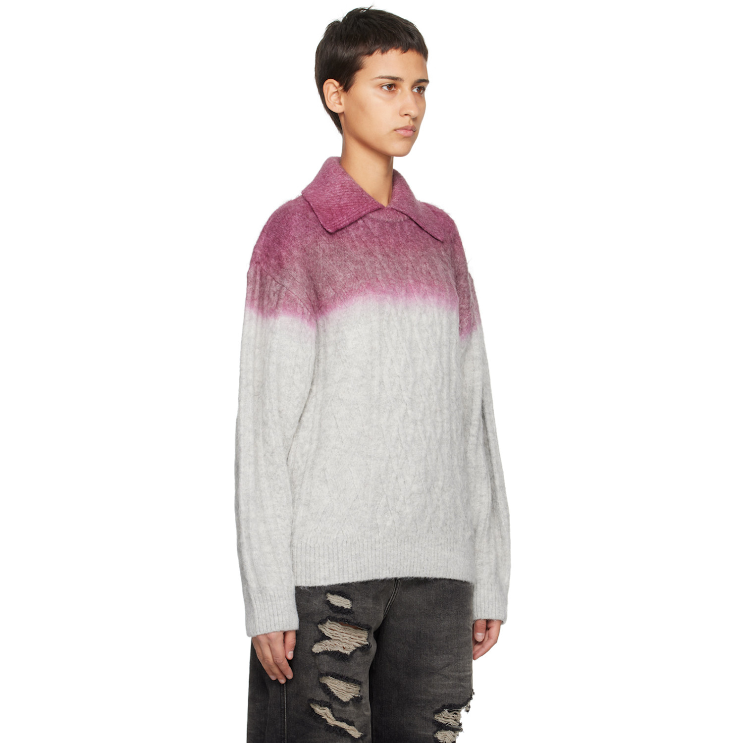  Ader Error Gray Rowy Sweater 