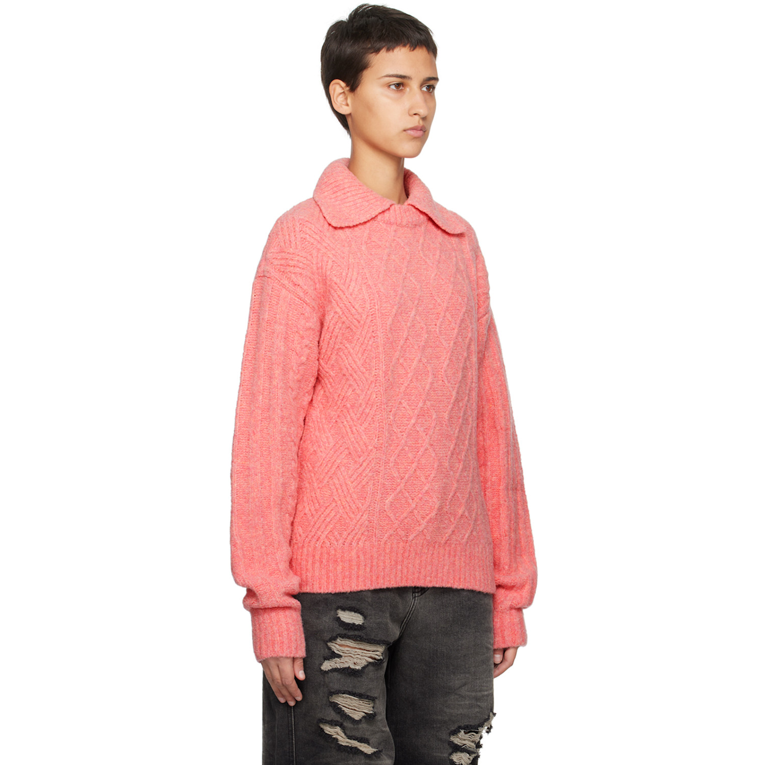  Ader Error Pink Erete Long Sleeve Polo 