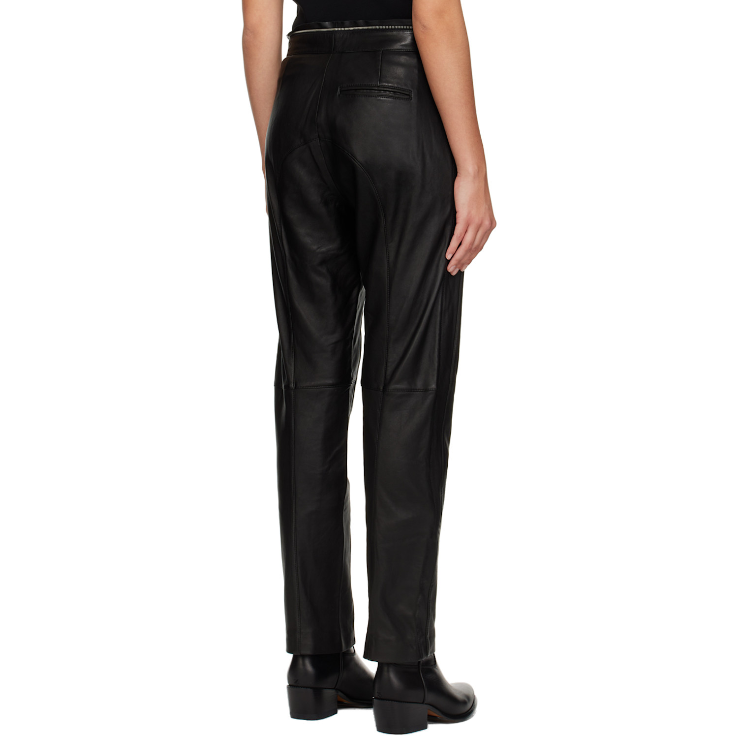  Rag & Bone Black Sedona Moto Leather Pants 