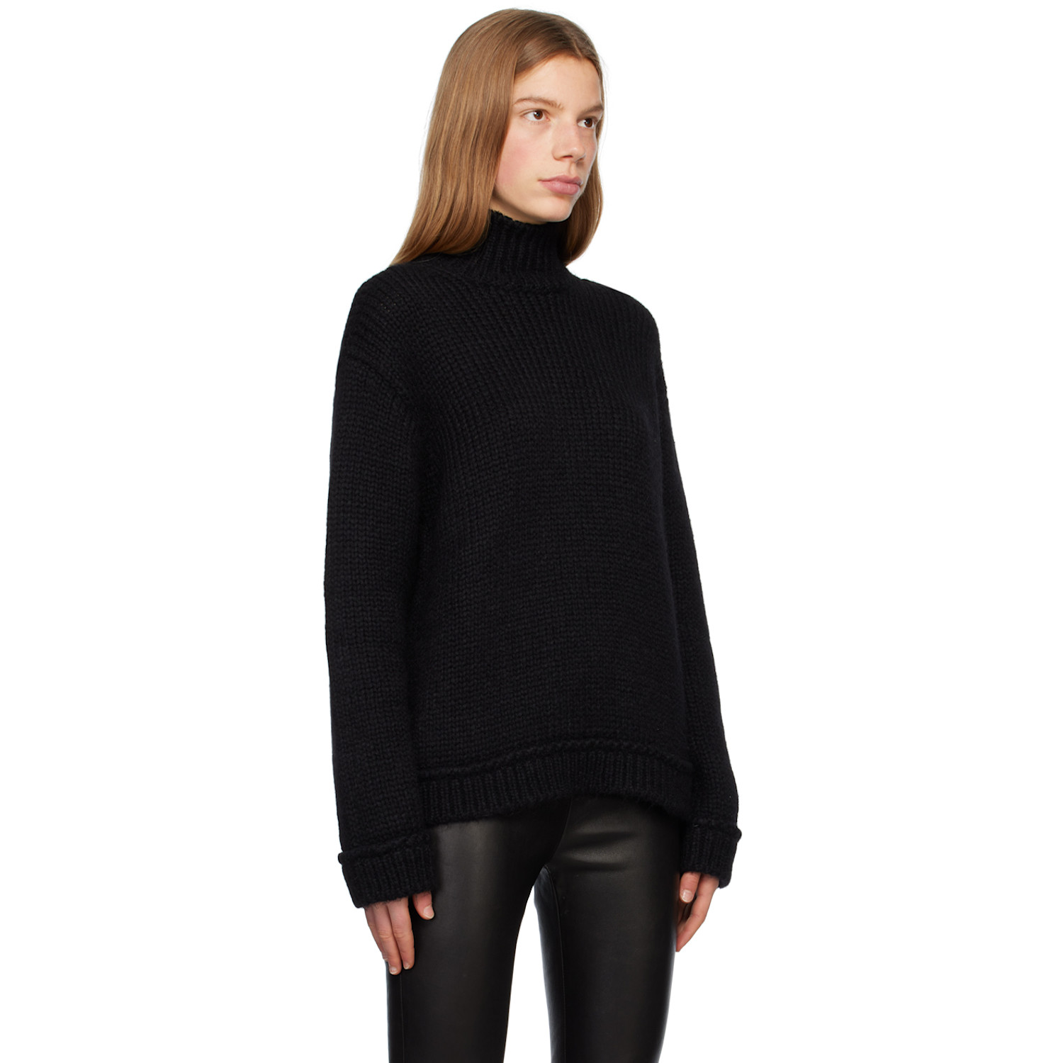  Tom Ford Black Rib Turtleneck 