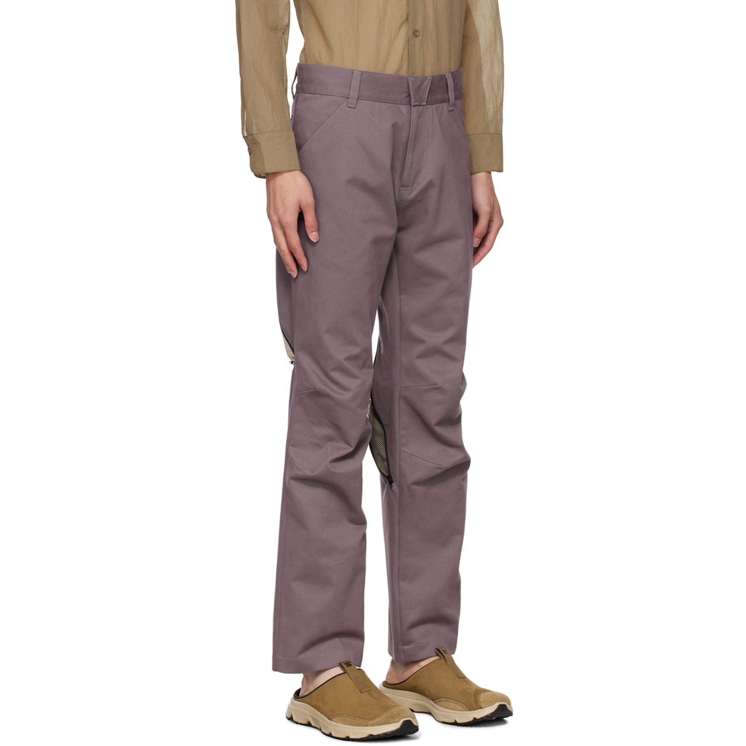  Olly Shinder Purple Zip Trousers 