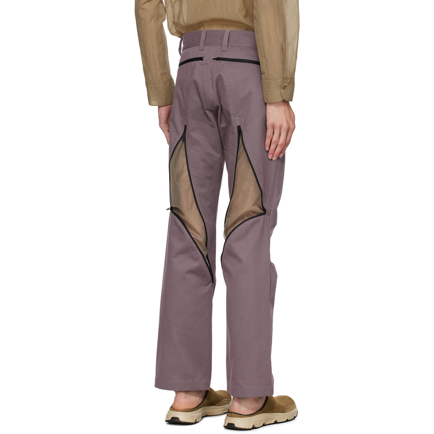  Olly Shinder Purple Zip Trousers 