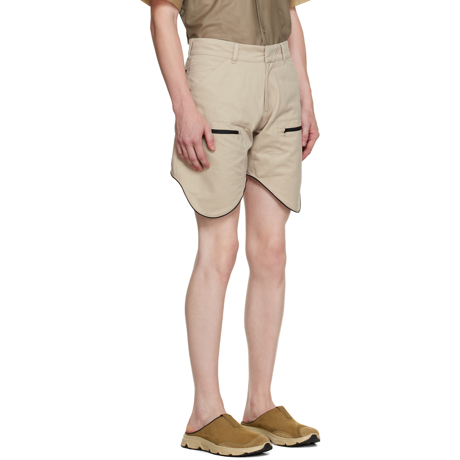 Olly Shinder Beige Scout Shorts 