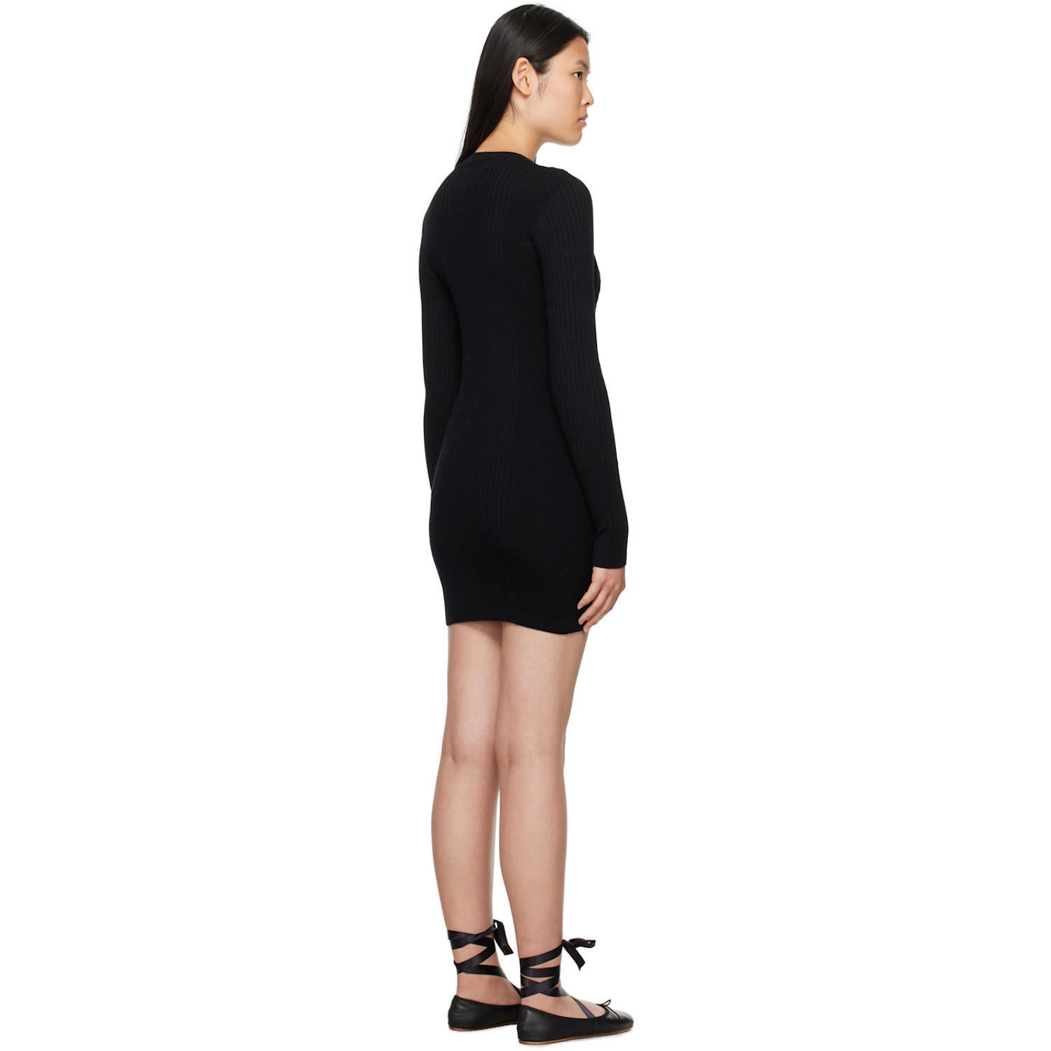  Feng Chen Wang Black Layered Minidress 