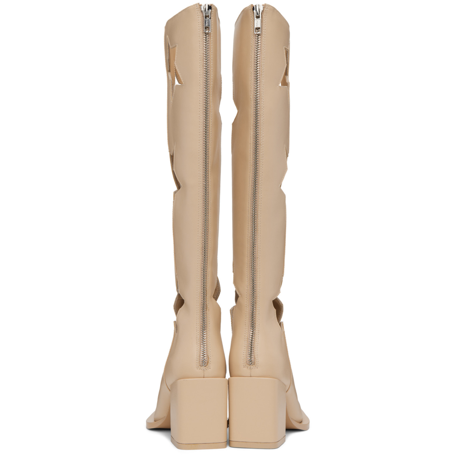  Andrej Gronau Ssense Exclusive Beige Star Cut Boots 