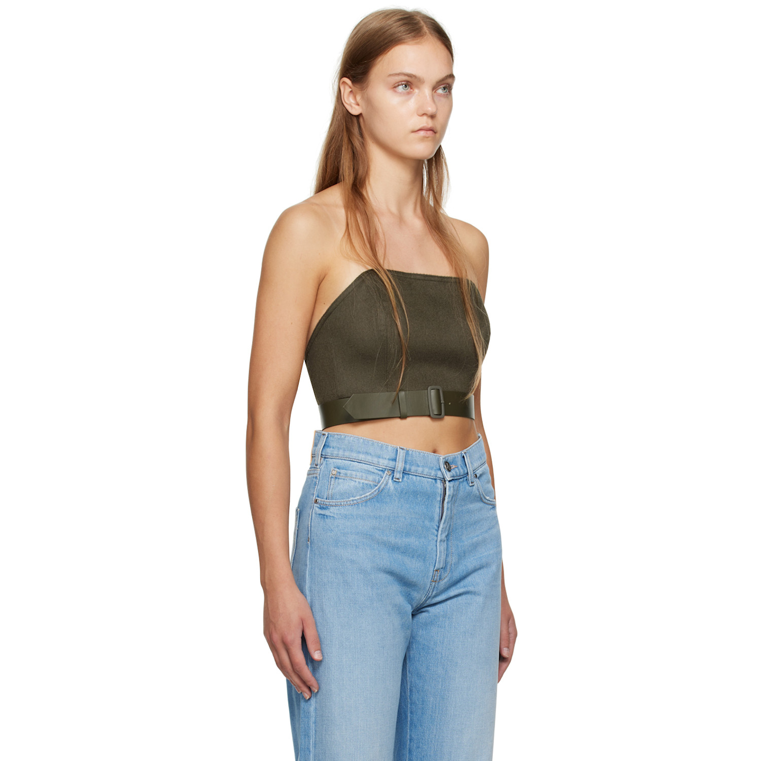  Max Mara Khaki Belted Bustier 
