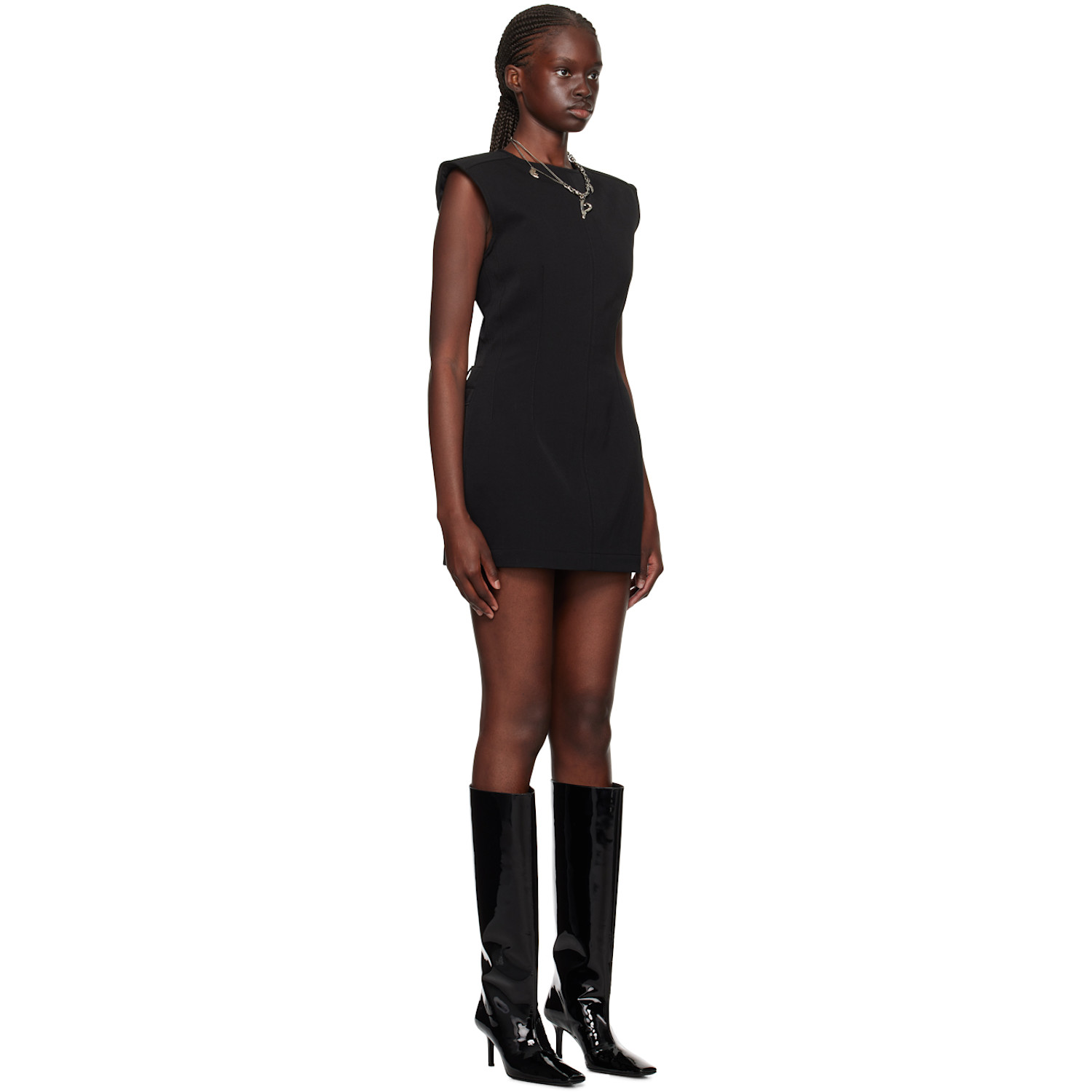  Acne Studios Black Round Neck Minidress 