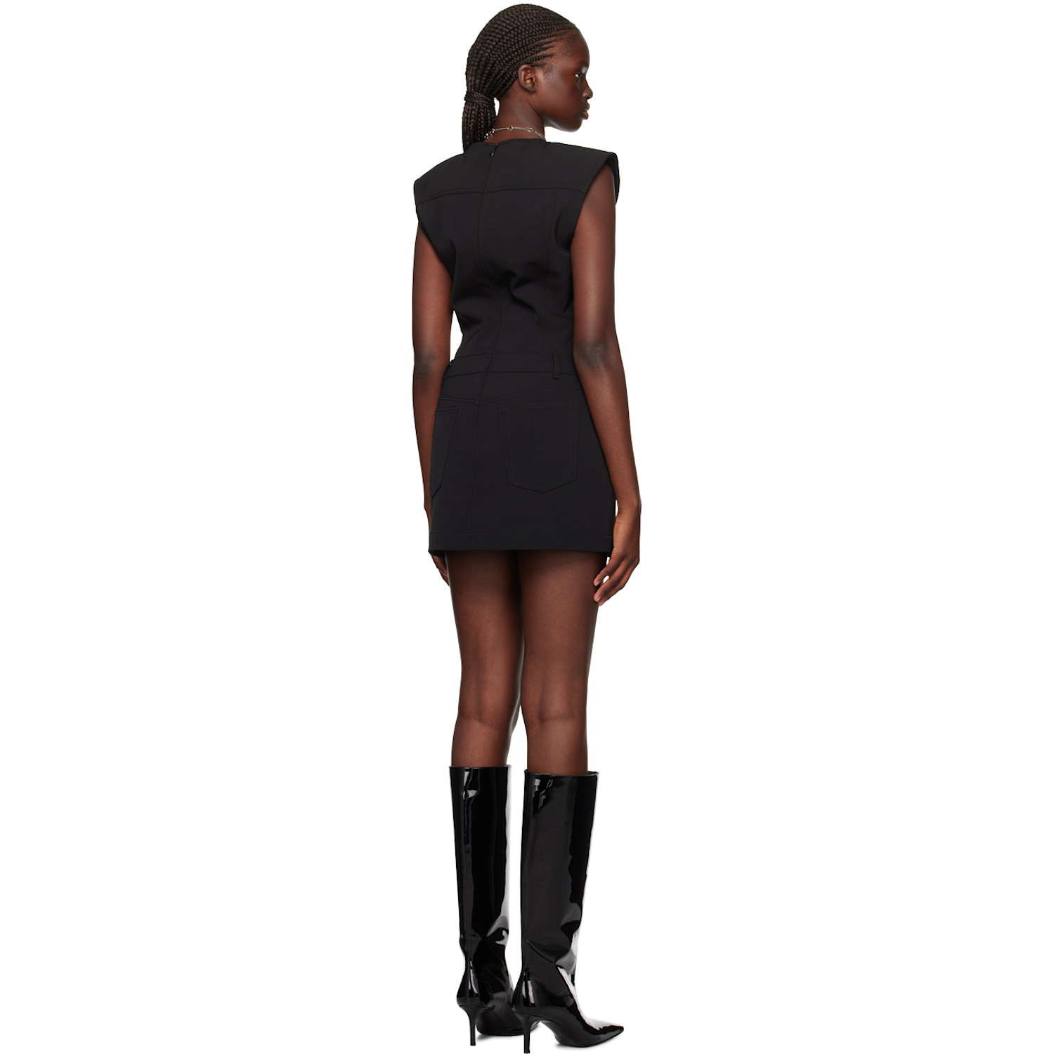  Acne Studios Black Round Neck Minidress 