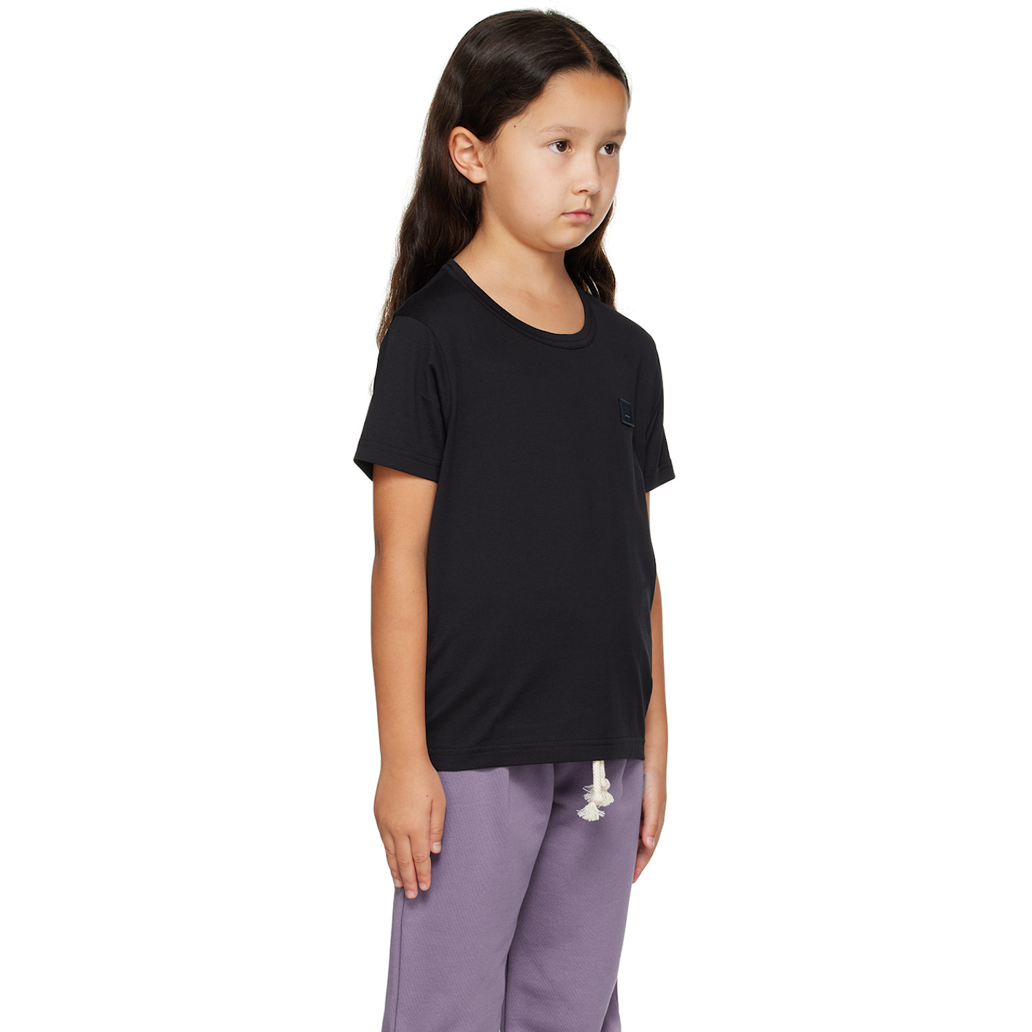  Acne Studios Kids Black Patch T-shirt 