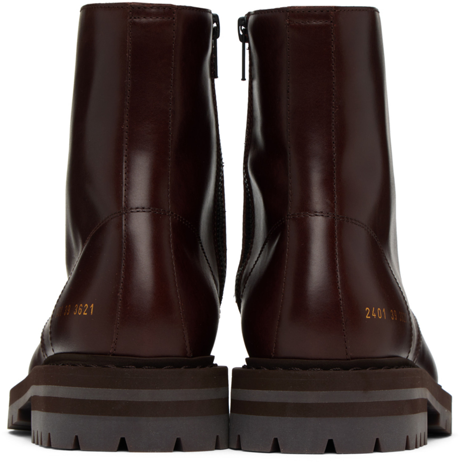  Common Projects Brown Combat Boots 
