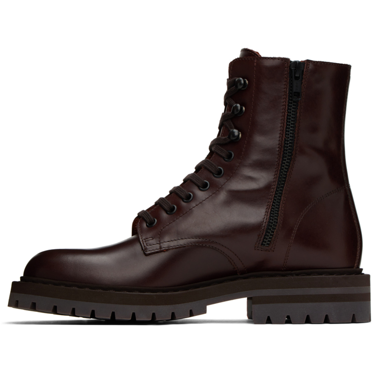  Common Projects Brown Combat Boots 