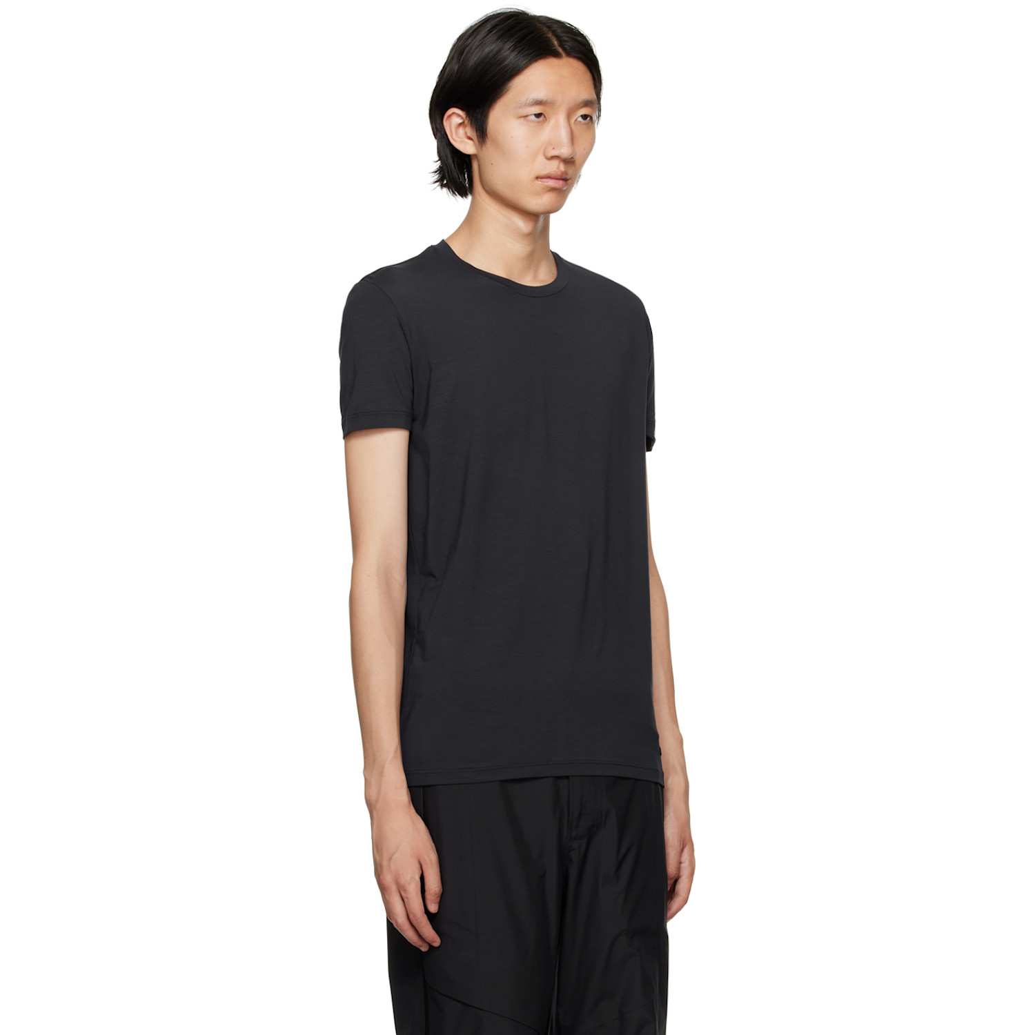  Zegna Navy Crewneck T-shirt 