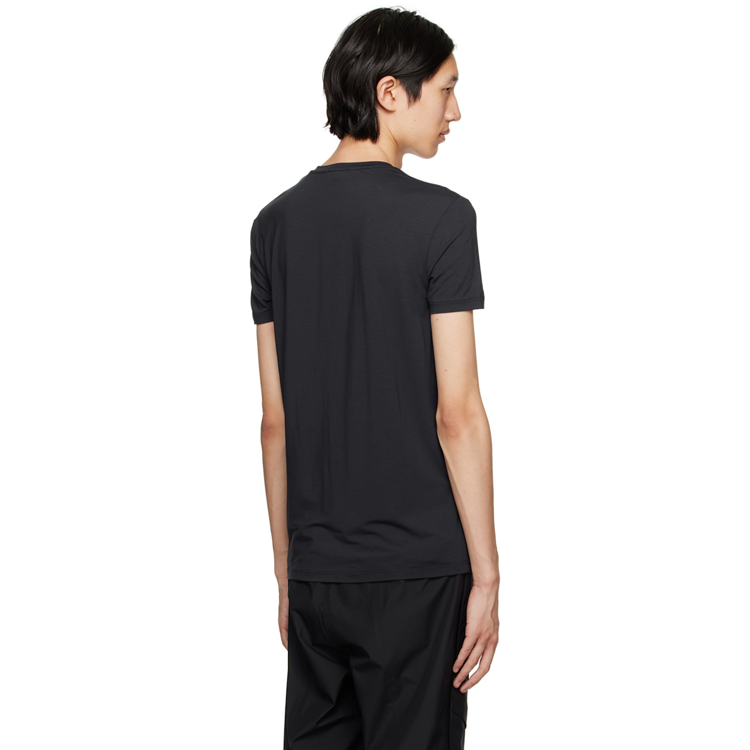  Zegna Navy Crewneck T-shirt 