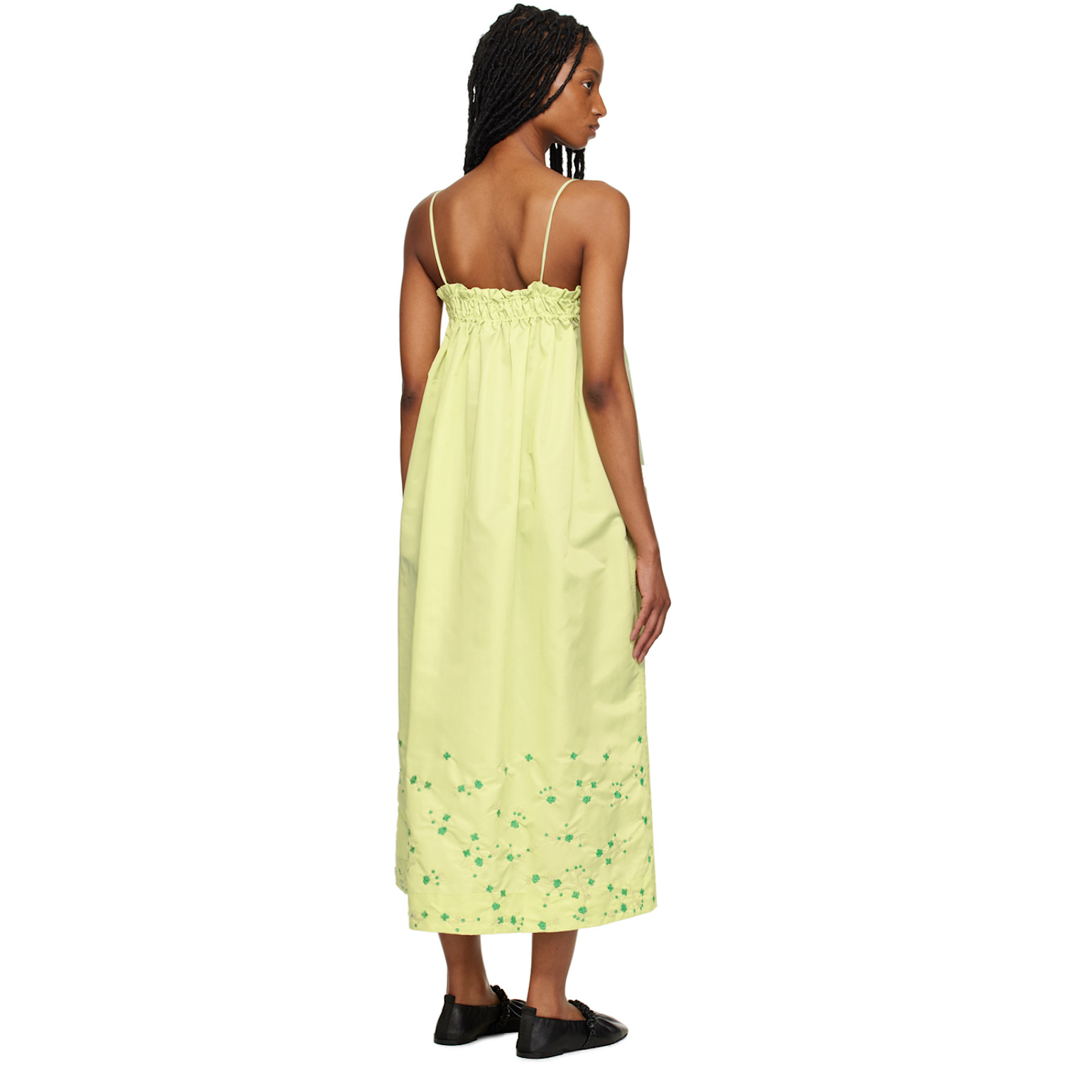 Ganni Ssense Exclusive Green Midi Dress 