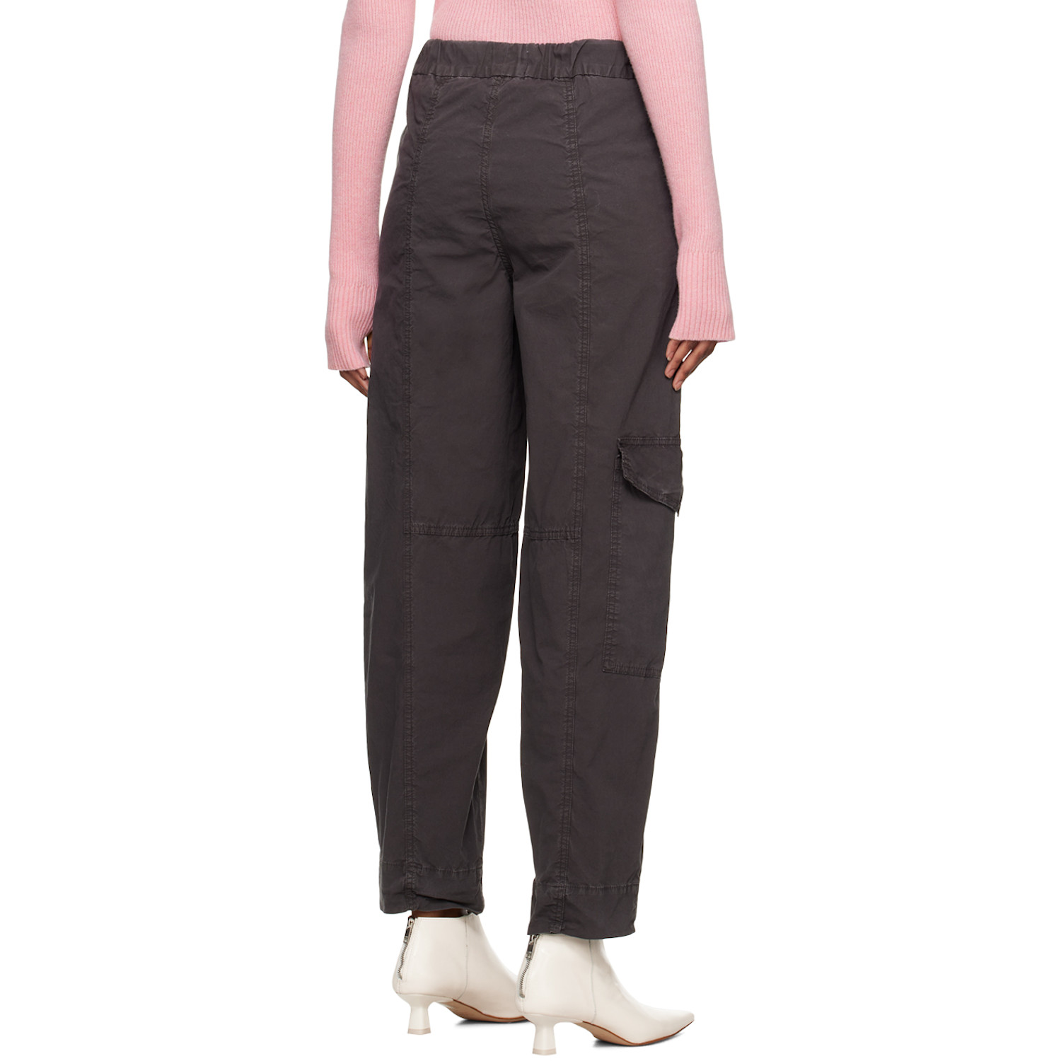  Ganni Gray Curve Trousers 