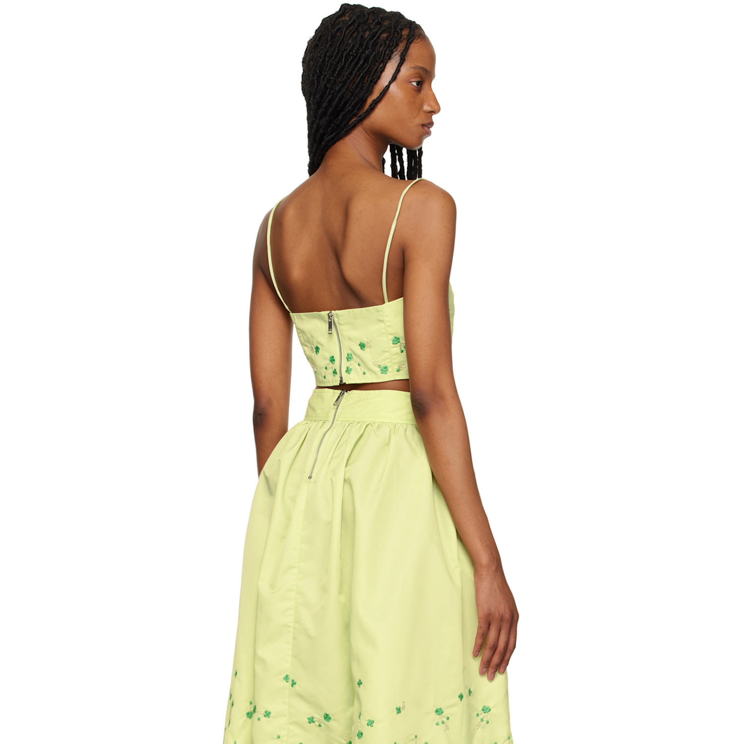  Ganni Ssense Exclusive Green Camisole 