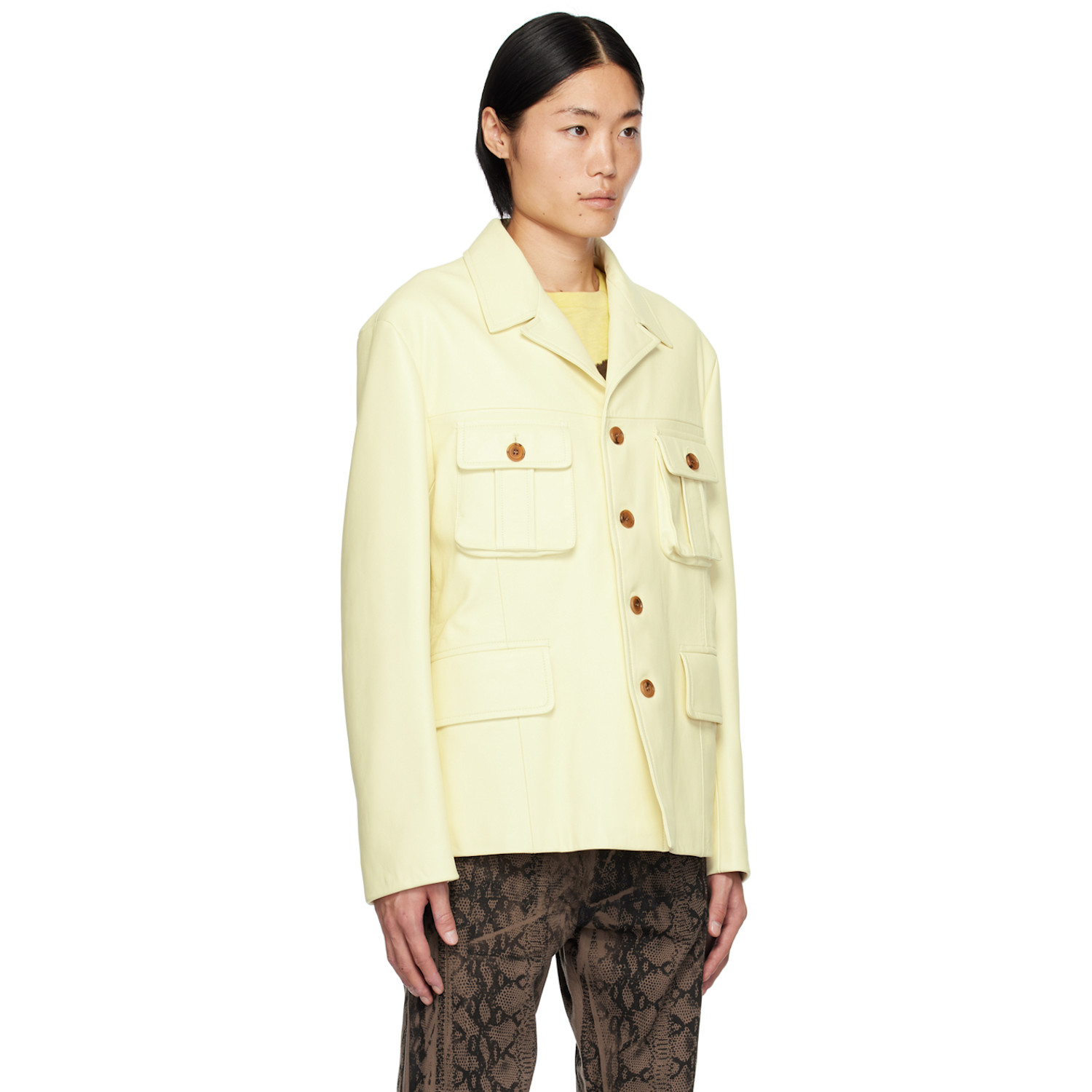  Paul Smith Yellow Commission Edition Leather Jacket 